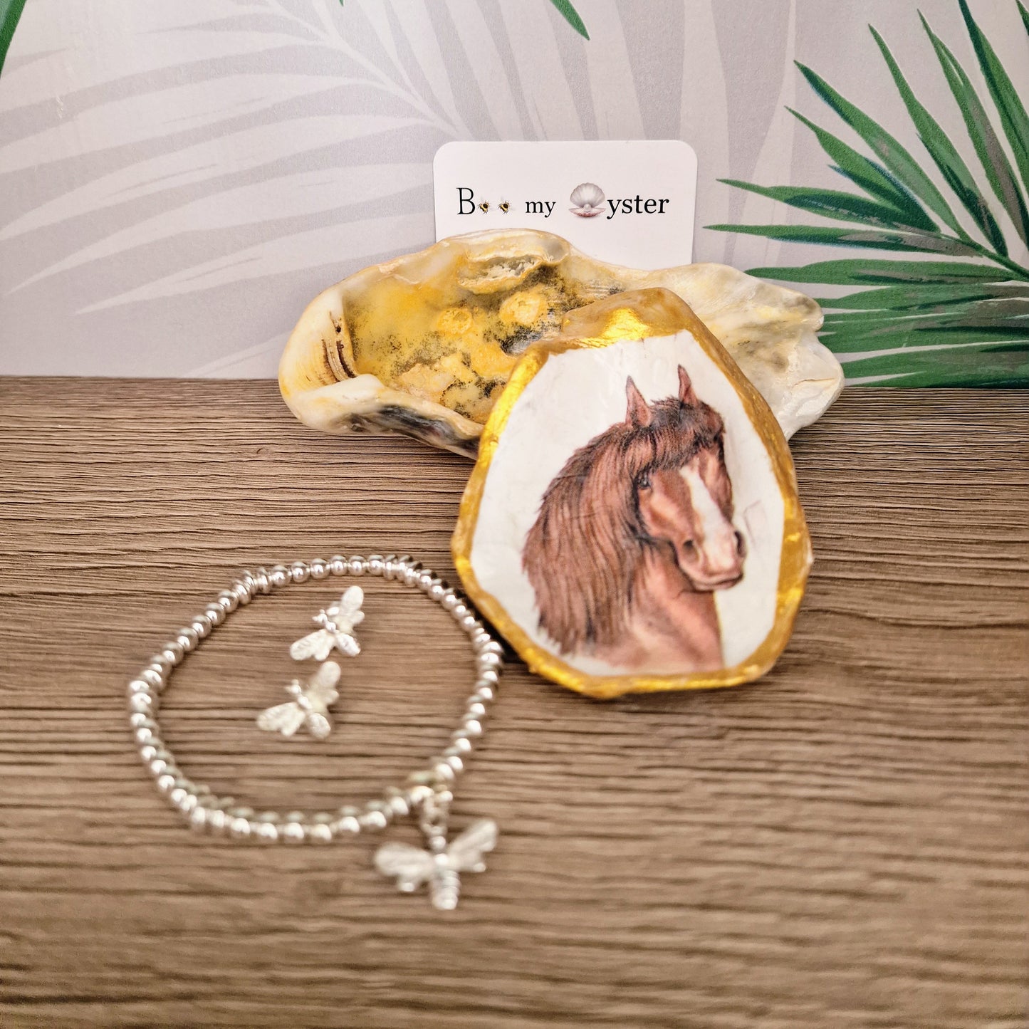 Brown Horse Mane Oyster Shell Trinket Dish