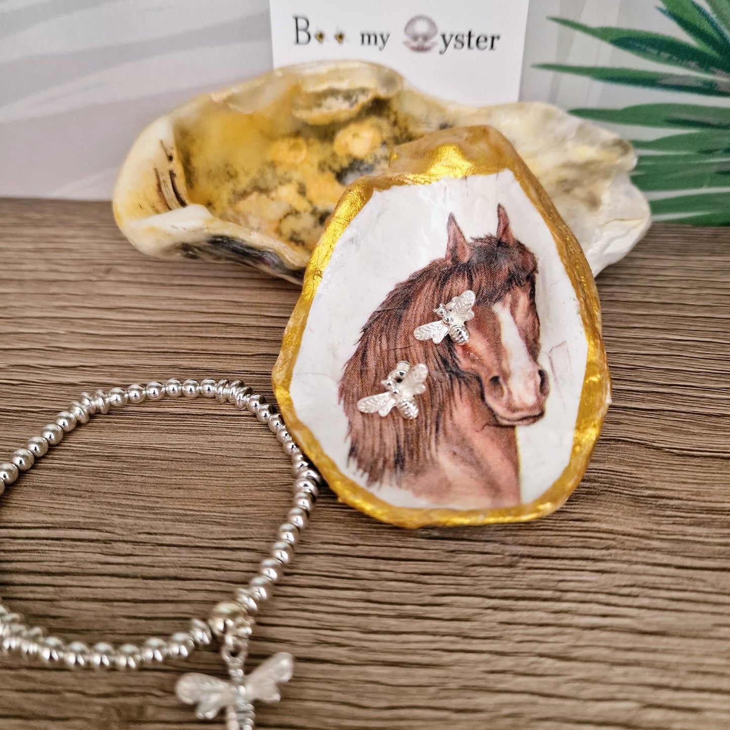 Brown Horse Mane Oyster Shell Trinket Dish