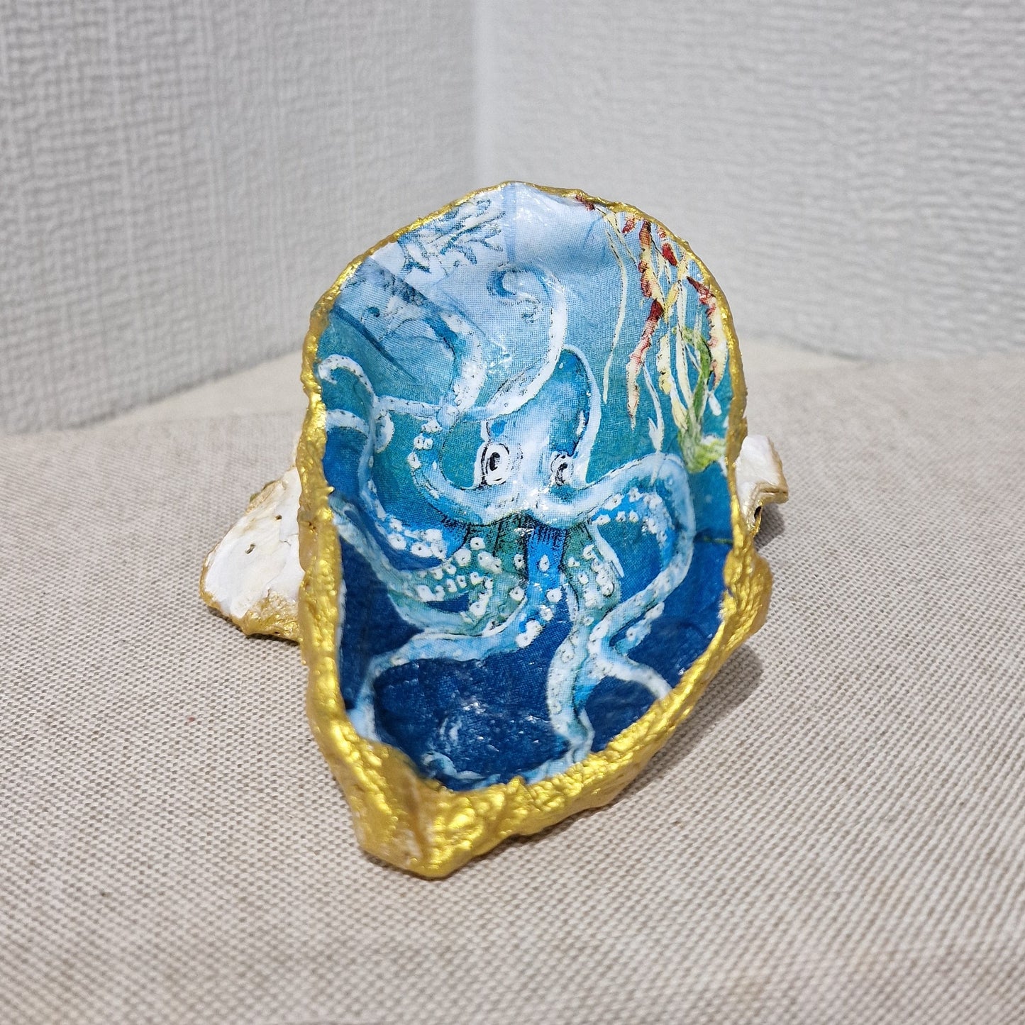 NEW Octopus Sealife Oyster Shell Trinket Dish Jewellery Holder Gift
