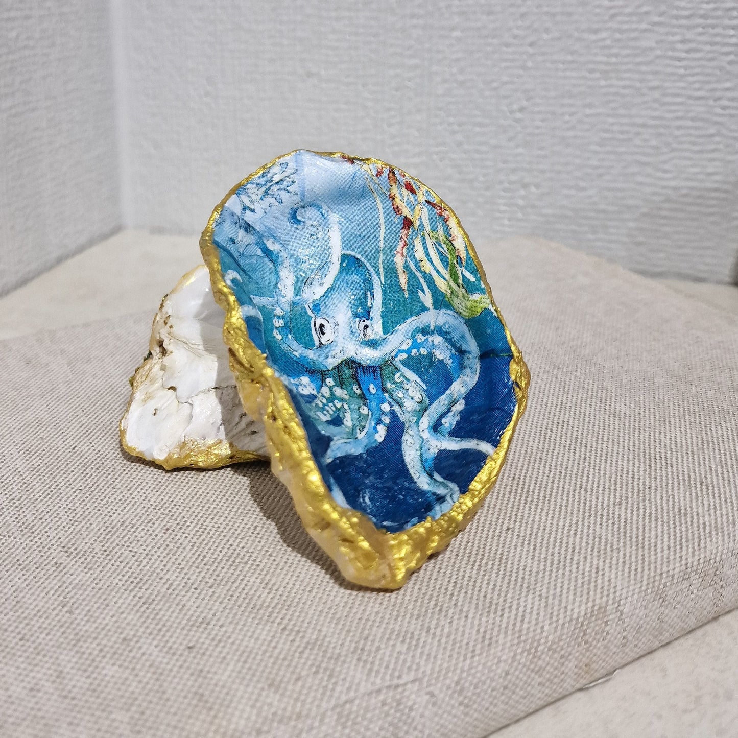 NEW Octopus Sealife Oyster Shell Trinket Dish Jewellery Holder Gift