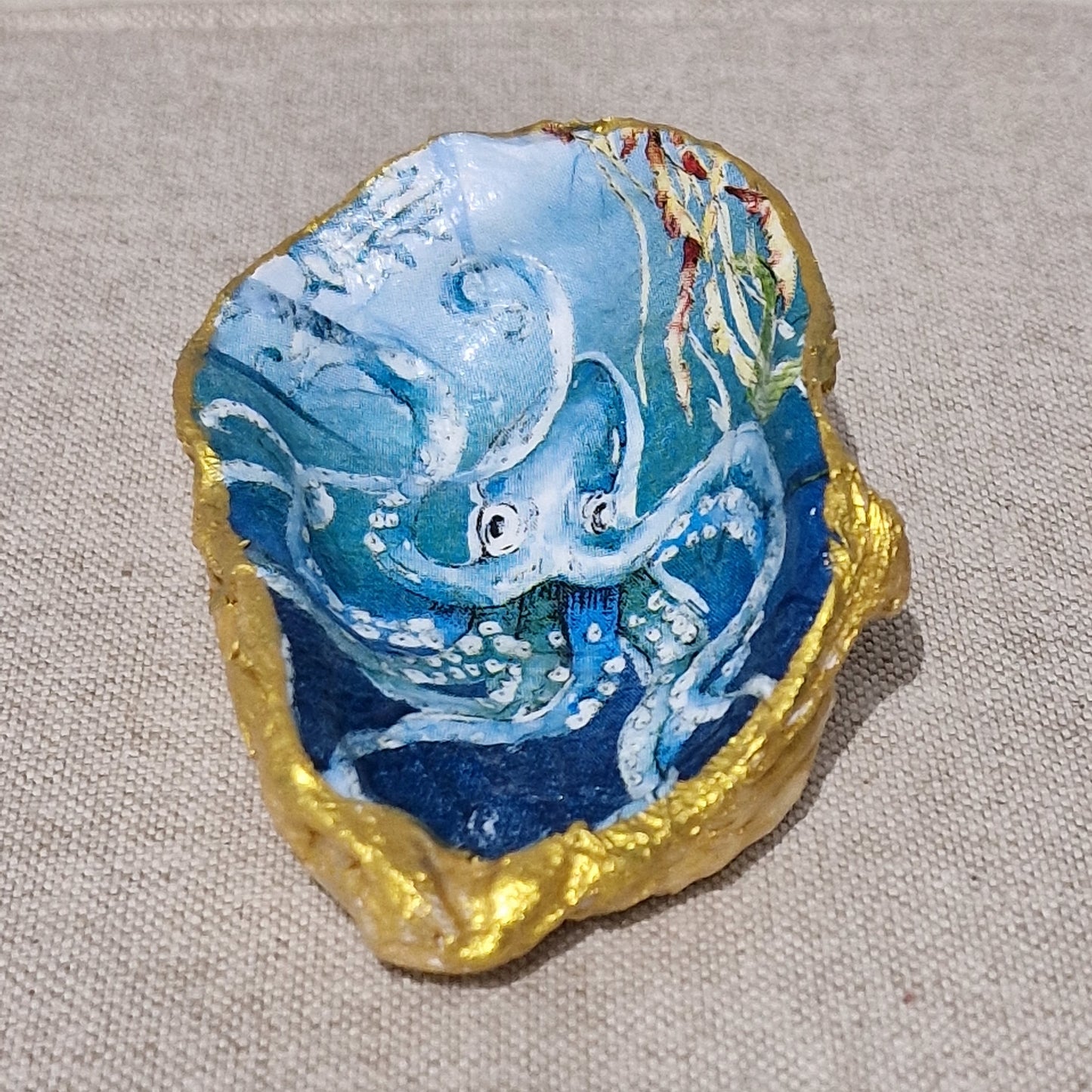 NEW Octopus Sealife Oyster Shell Trinket Dish Jewellery Holder Gift