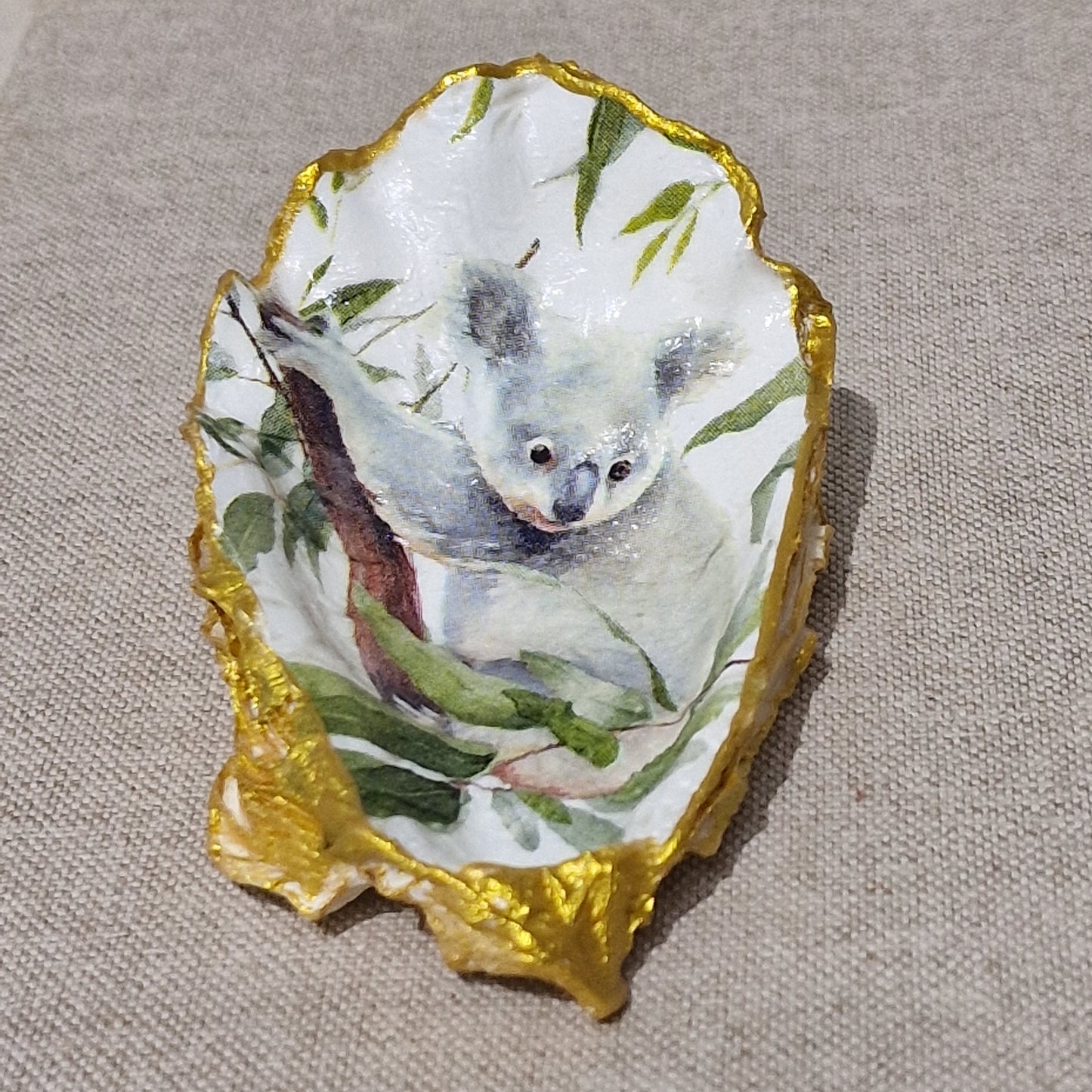 NEW Koala Bear Oyster Shell Trinket Dish Jewellery Holder GIft