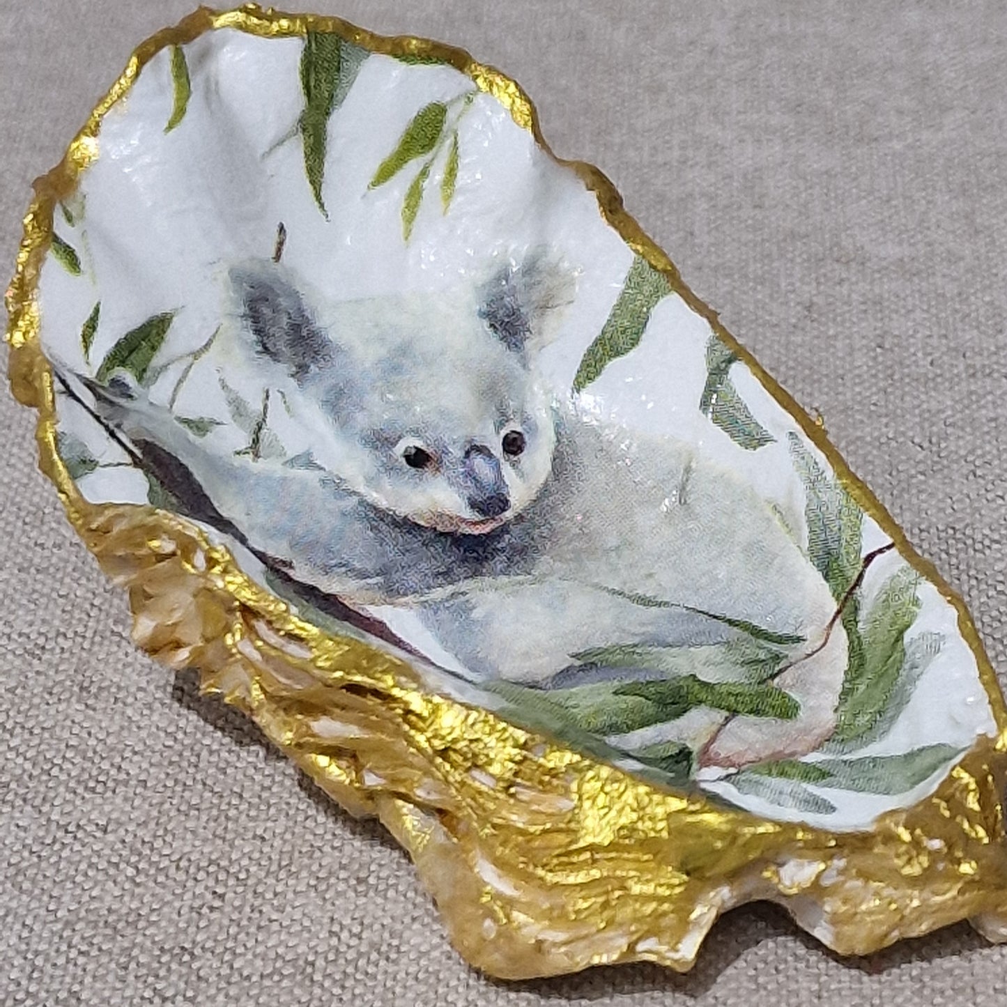 NEW Koala Bear Oyster Shell Trinket Dish Jewellery Holder GIft