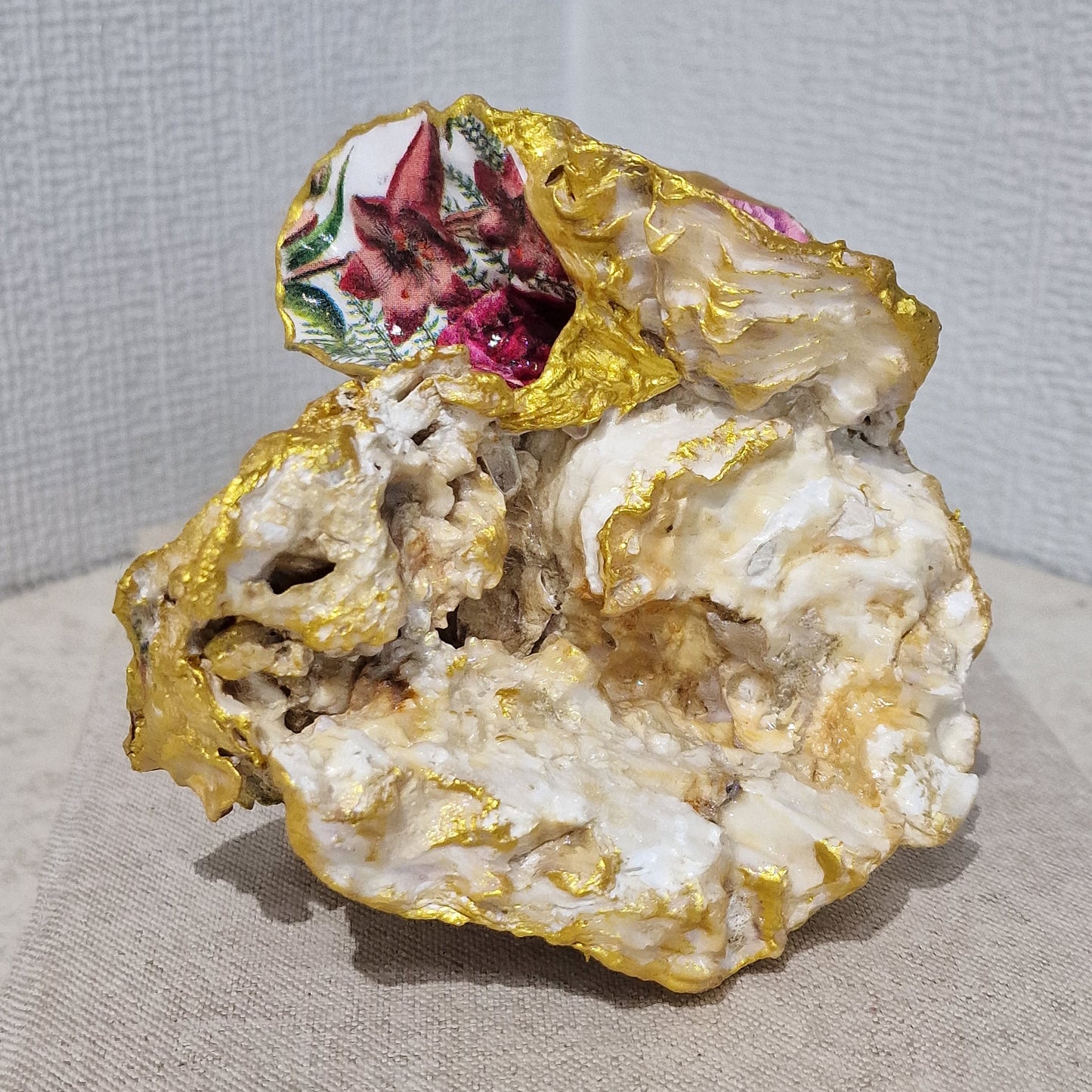 Special Shell Wild Flowers Bird Cluster Oyster Shell Trinket Dish