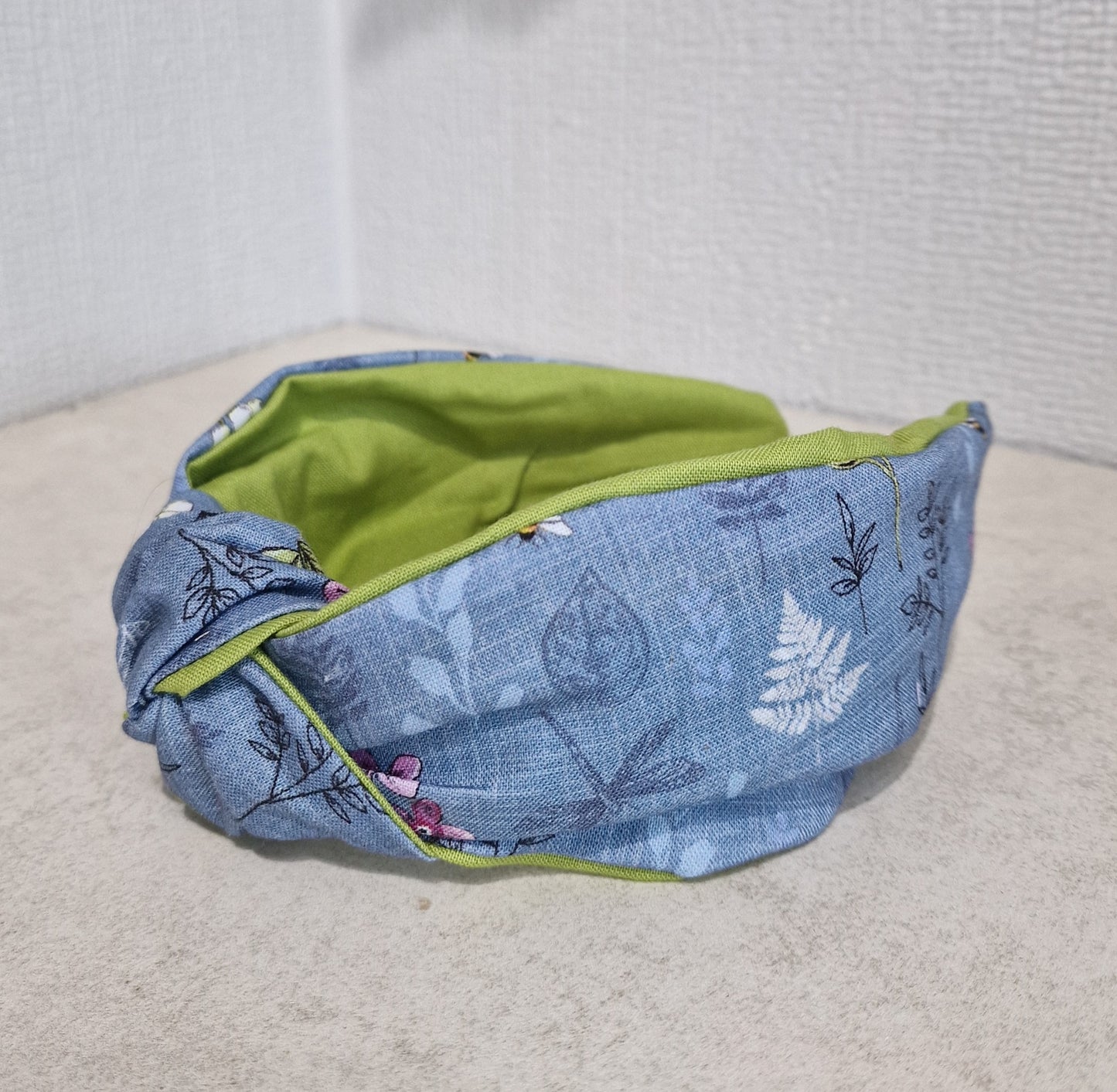 Hairband Bumble Bee Fern Autumn Cotton Fabric Bespoke Top Knot Headband