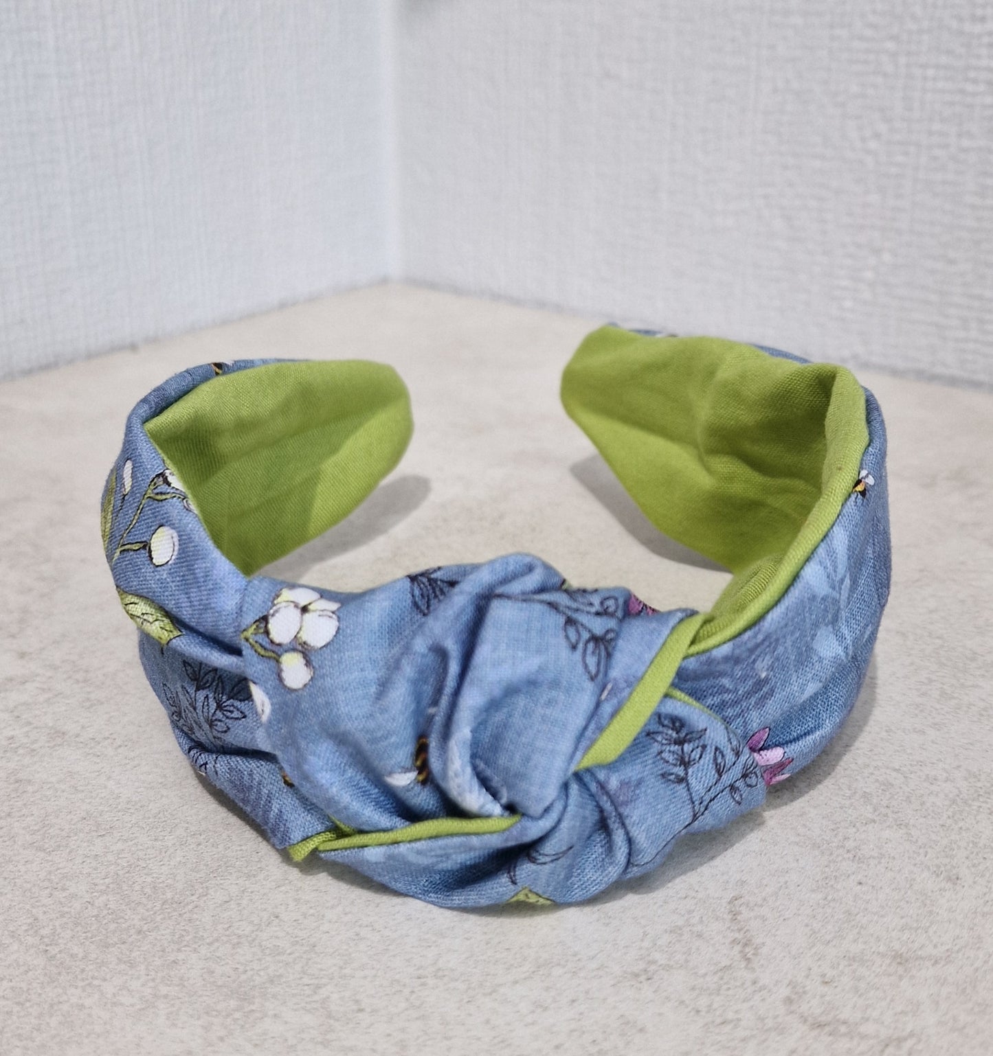 Hairband Bumble Bee Fern Autumn Cotton Fabric Bespoke Top Knot Headband