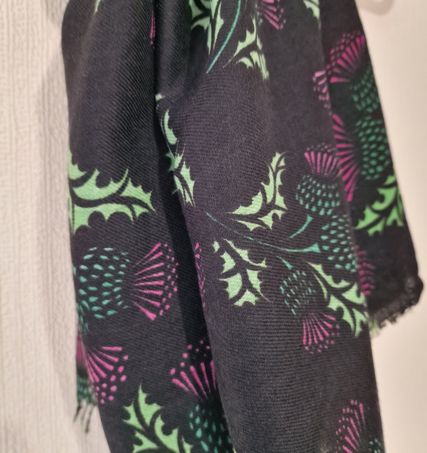 Beautiful Black Thistle Scarf Wrap Shawl Gift New (Copy)