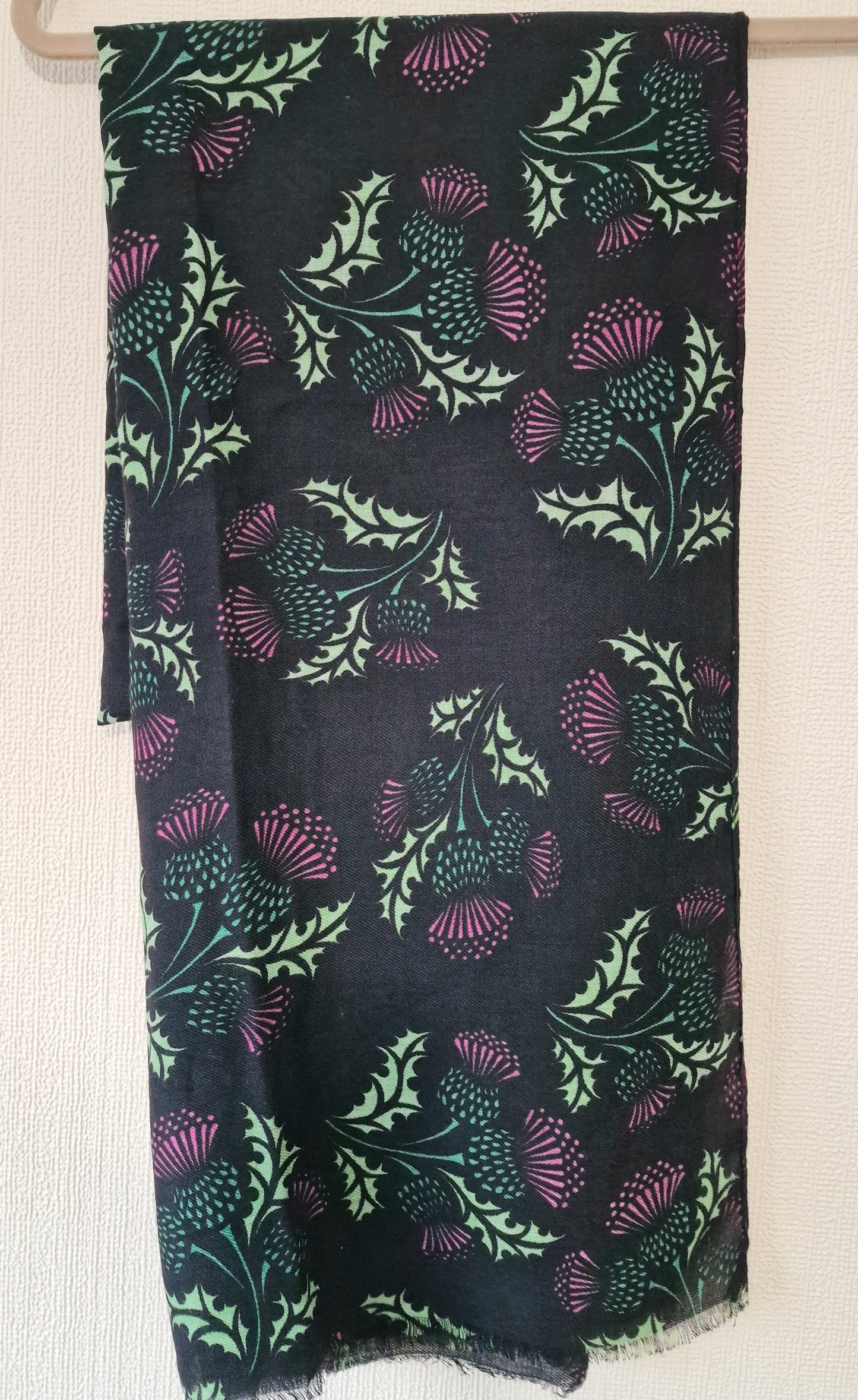 Beautiful Black Thistle Scarf Wrap Shawl Gift New (Copy)