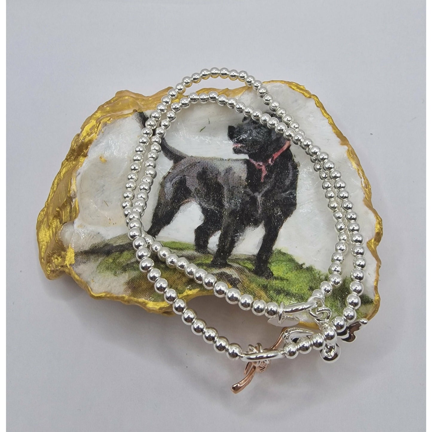 Labrador Dog Oyster Shell Trinket Dish