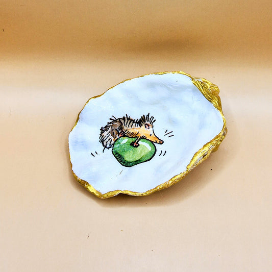 Hedgehog Peas Oyster Shell Trinket Dish