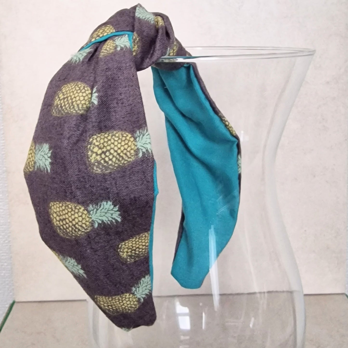 Hairband Pineapple Cotton Fabric Bespoke Top Knot Headband