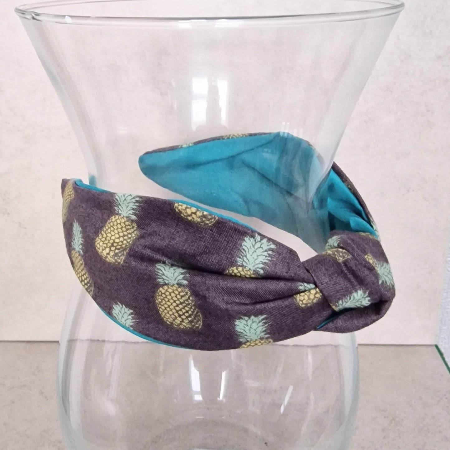 Hairband Pineapple Cotton Fabric Bespoke Top Knot Headband