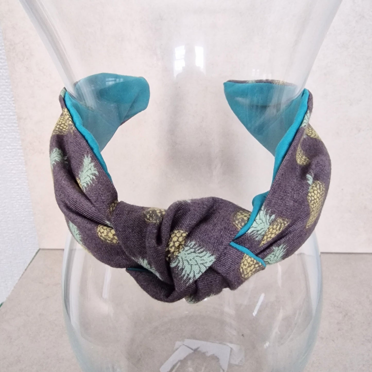 Hairband Pineapple Cotton Fabric Bespoke Top Knot Headband