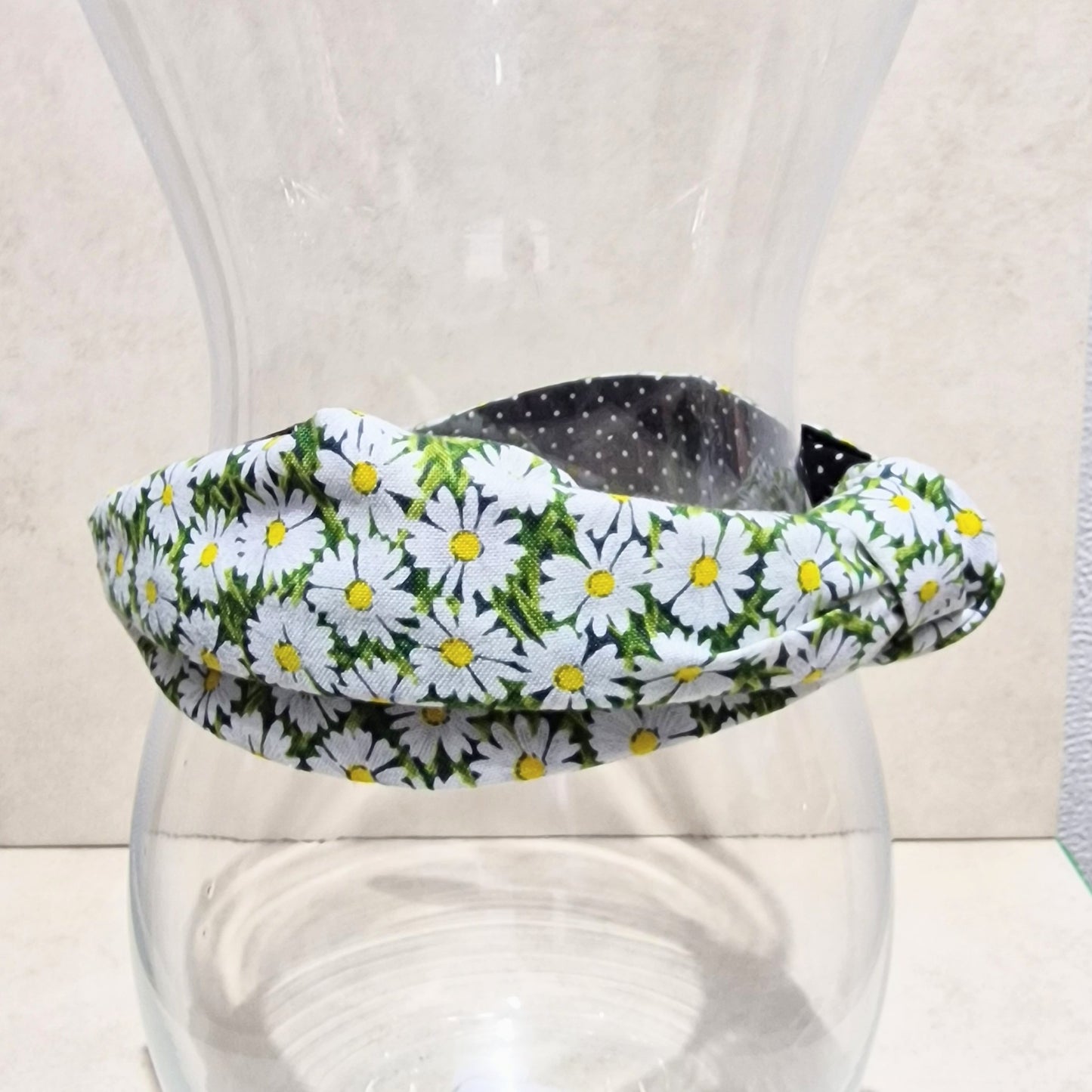 Hairband Ditsy Daisy Cotton Fabric Bespoke Top Knot Headband