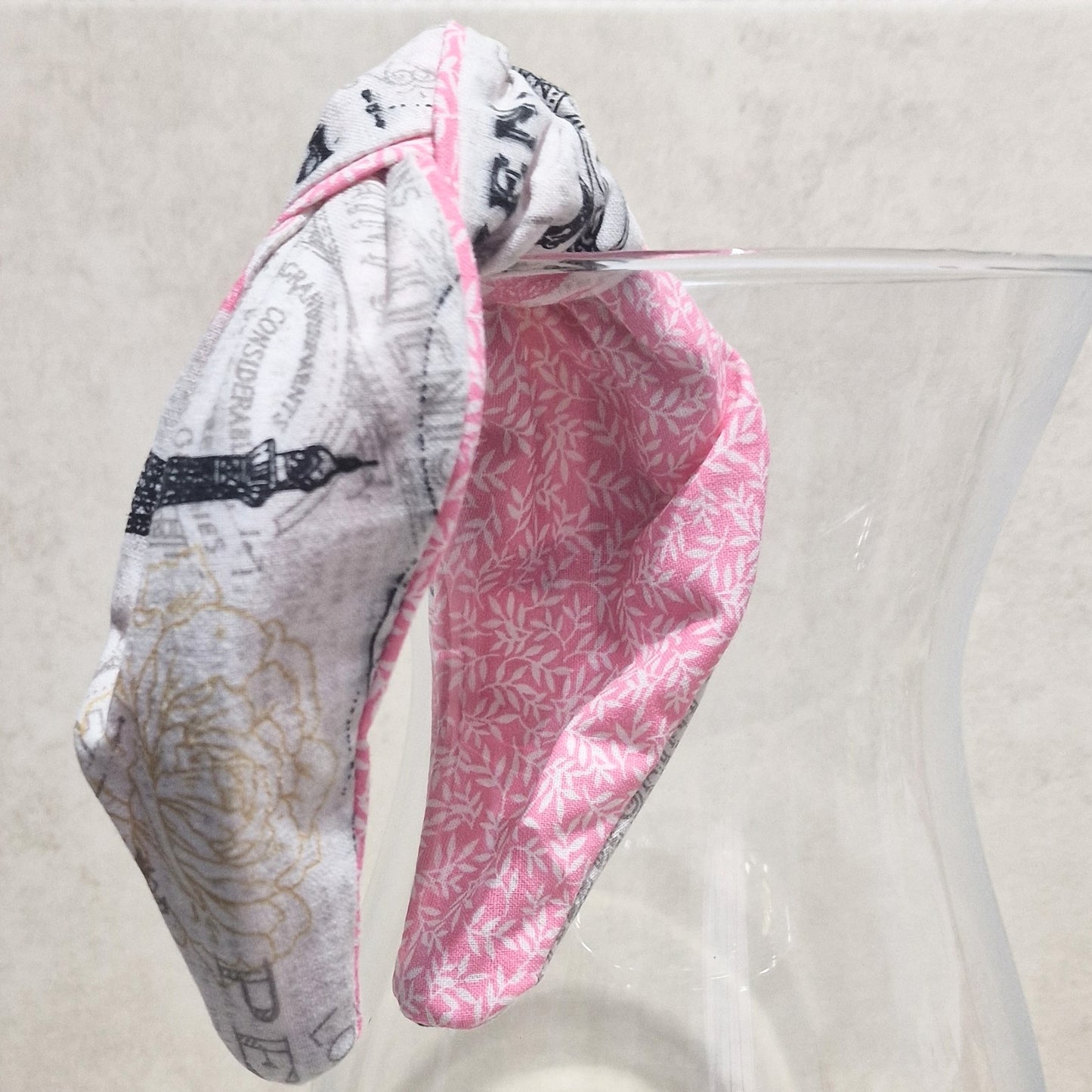 Hairband Paris Cotton Fabric Bespoke Top Knot Headband