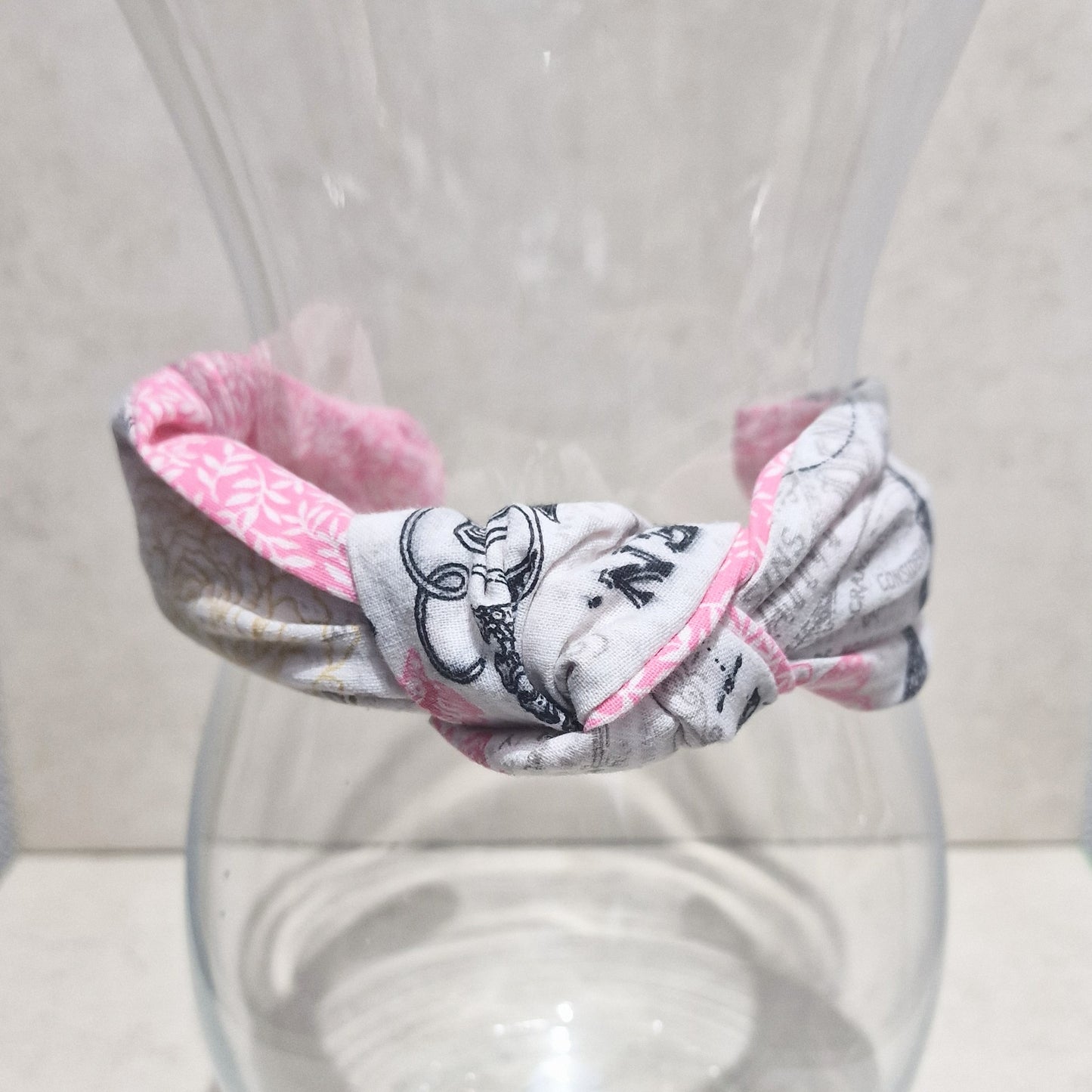 Hairband Paris Cotton Fabric Bespoke Top Knot Headband
