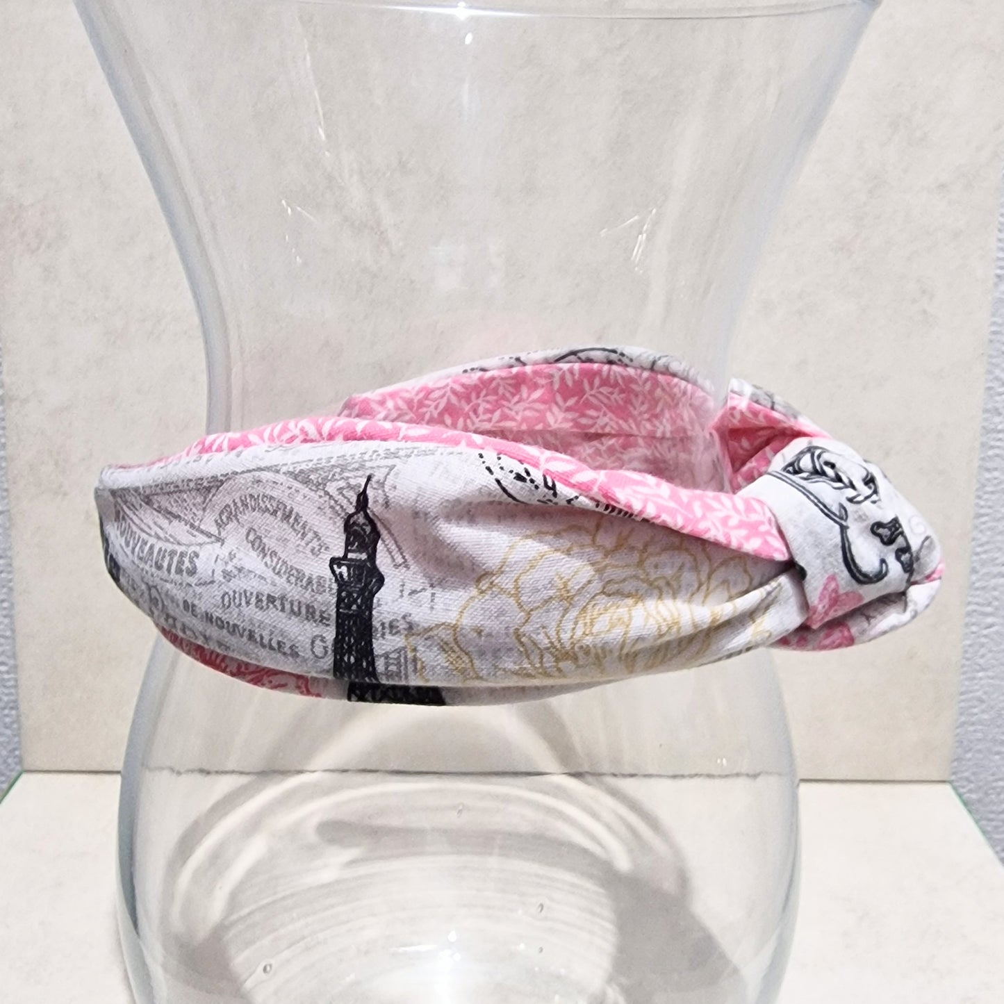 Hairband Paris Cotton Fabric Bespoke Top Knot Headband