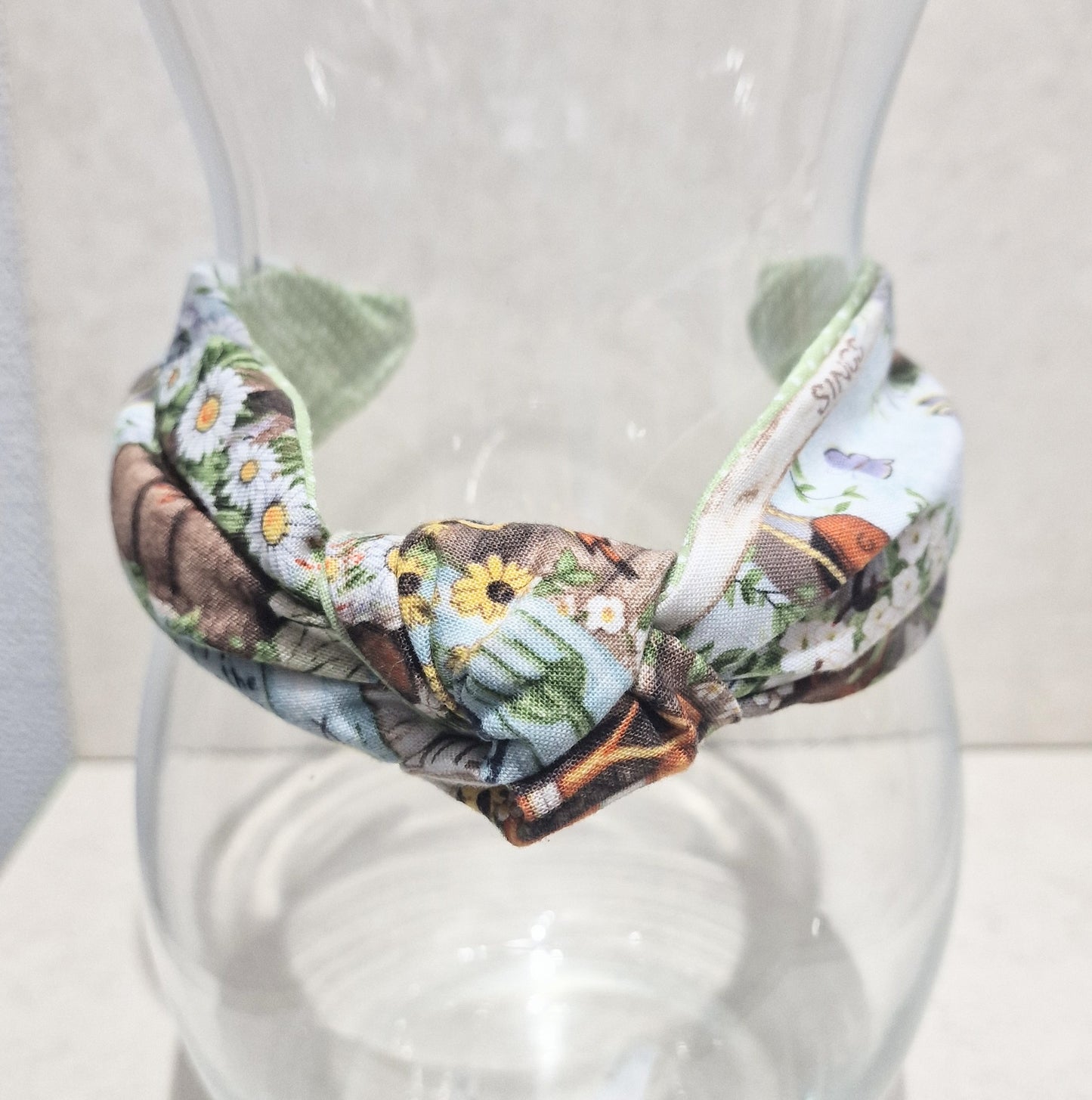 Hairband Gardening Cotton Fabric Bespoke Top Knot Headband