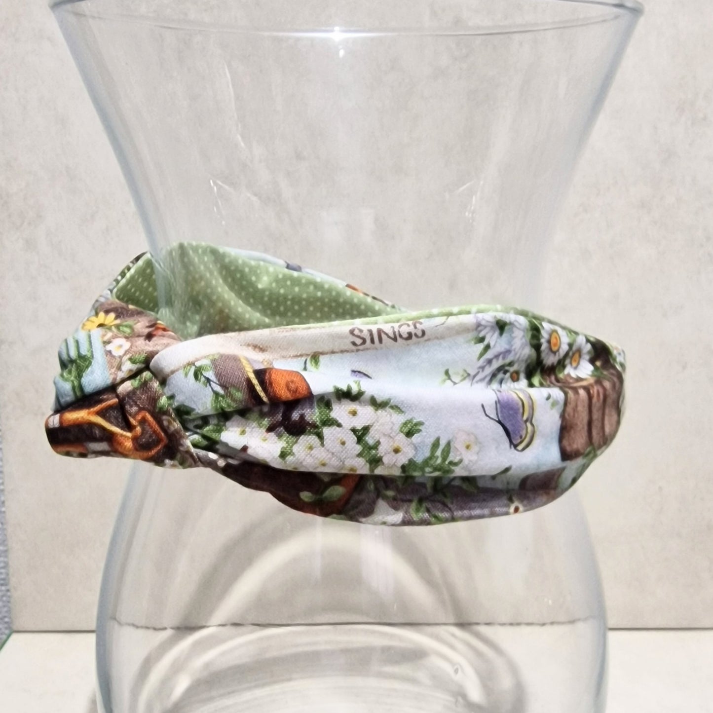 Hairband Gardening Cotton Fabric Bespoke Top Knot Headband