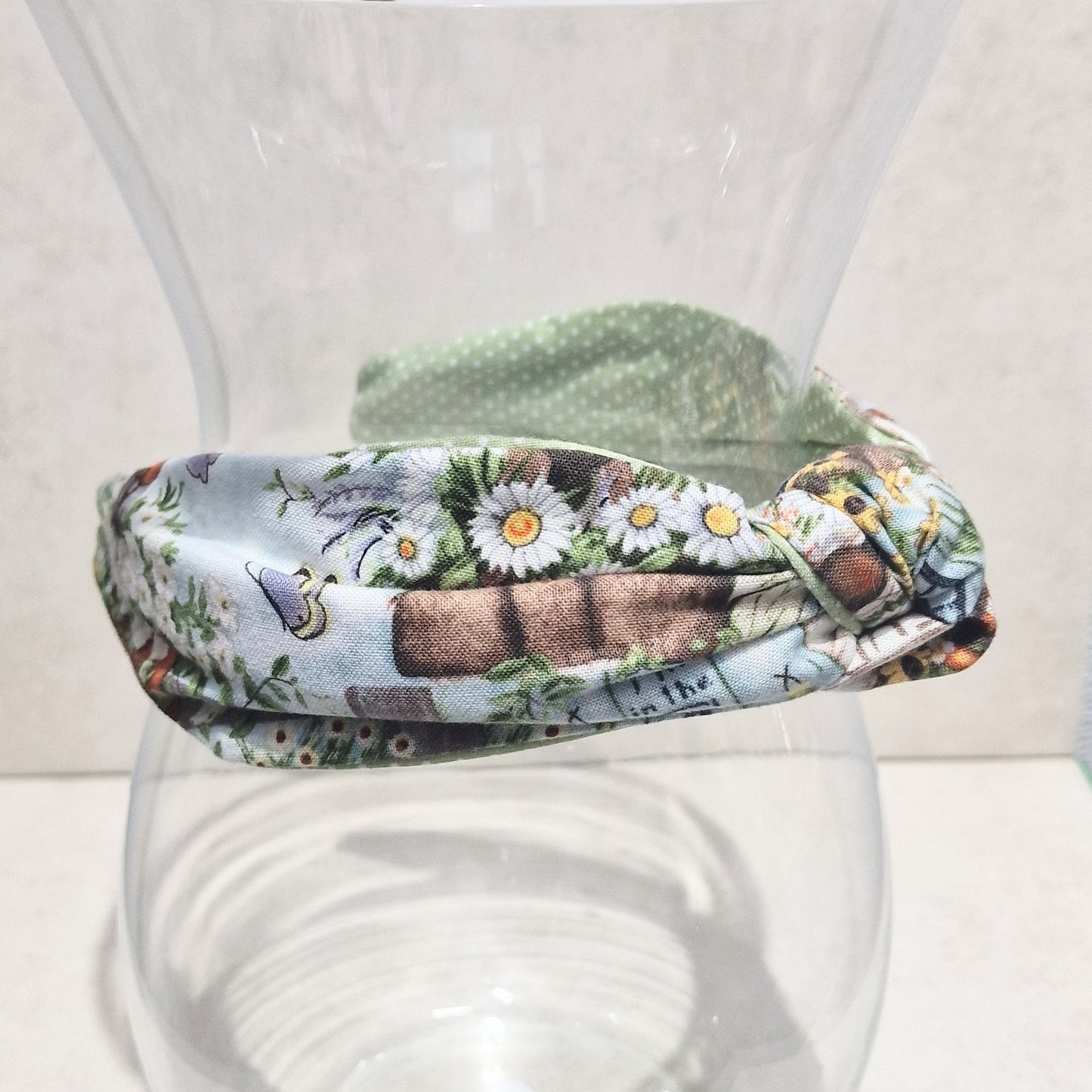 Hairband Gardening Cotton Fabric Bespoke Top Knot Headband