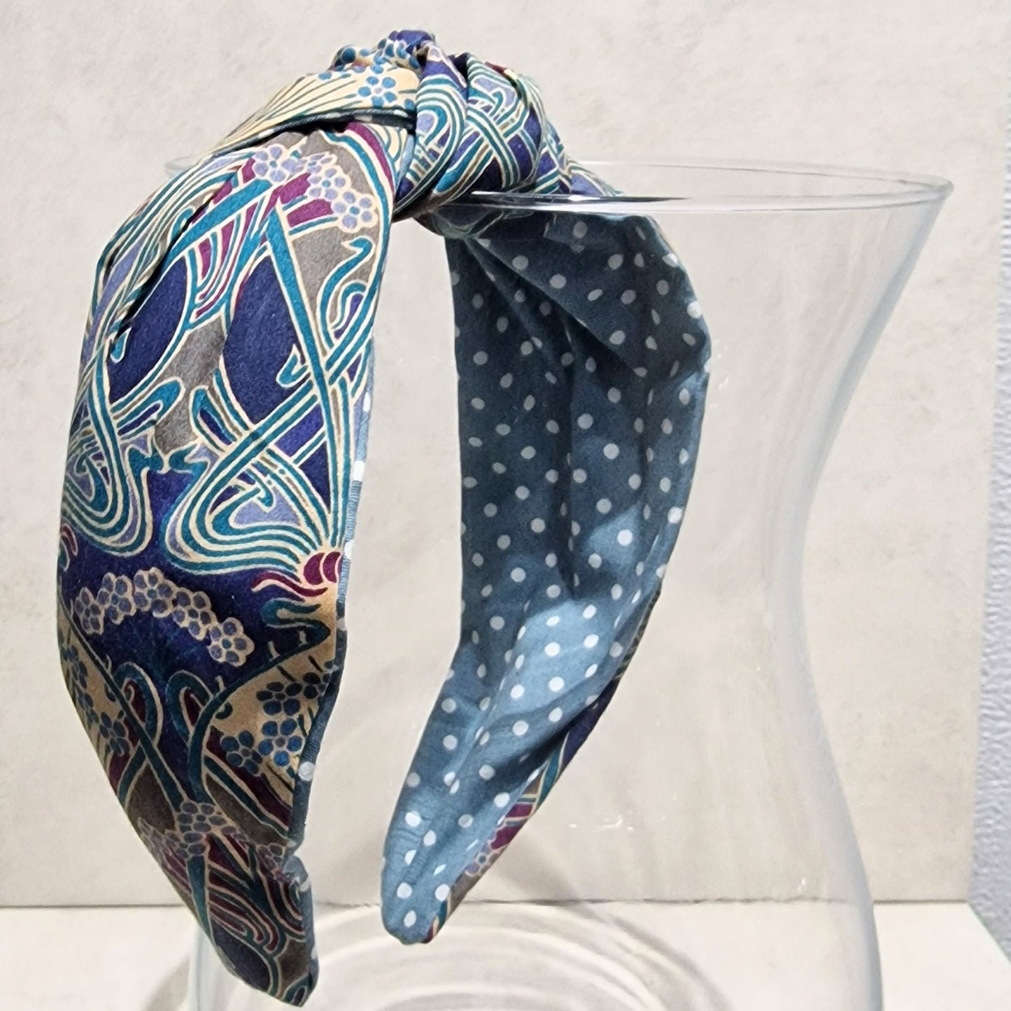 Hairband Liberty of London Ianthe Cotton Fabric Bespoke Top Knot Headband
