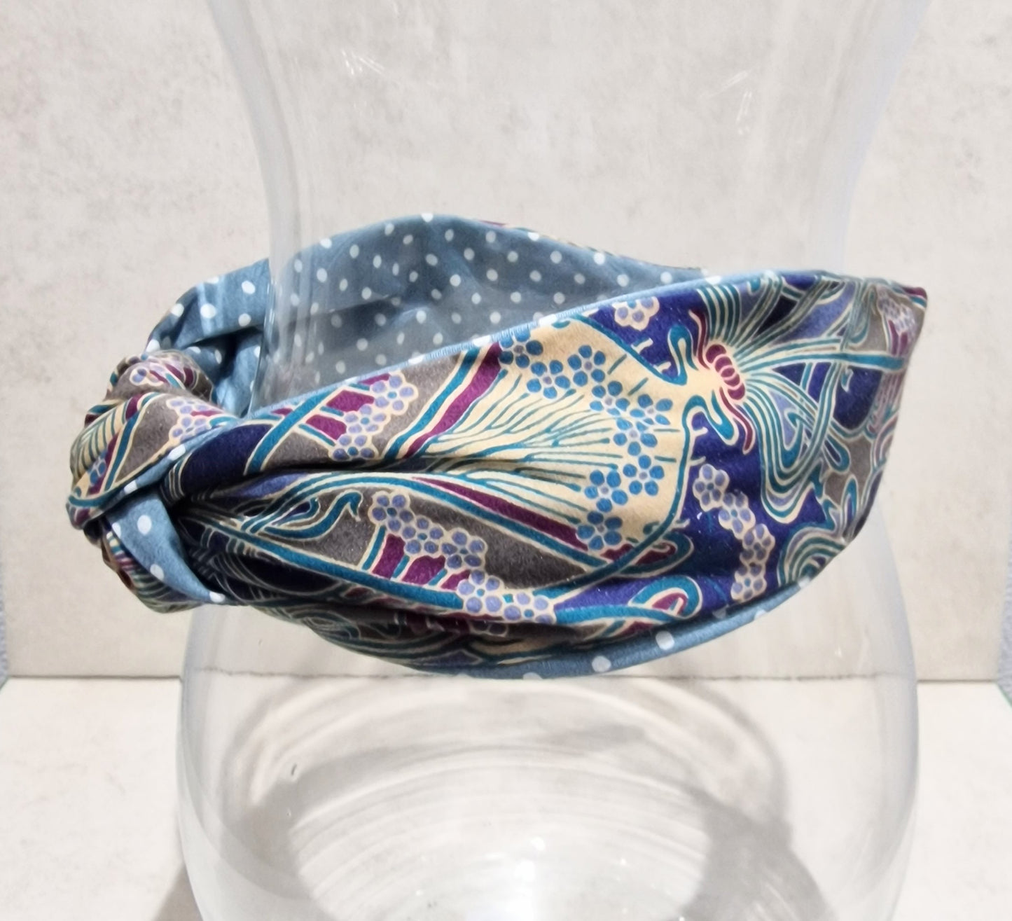 Hairband Liberty of London Ianthe Cotton Fabric Bespoke Top Knot Headband