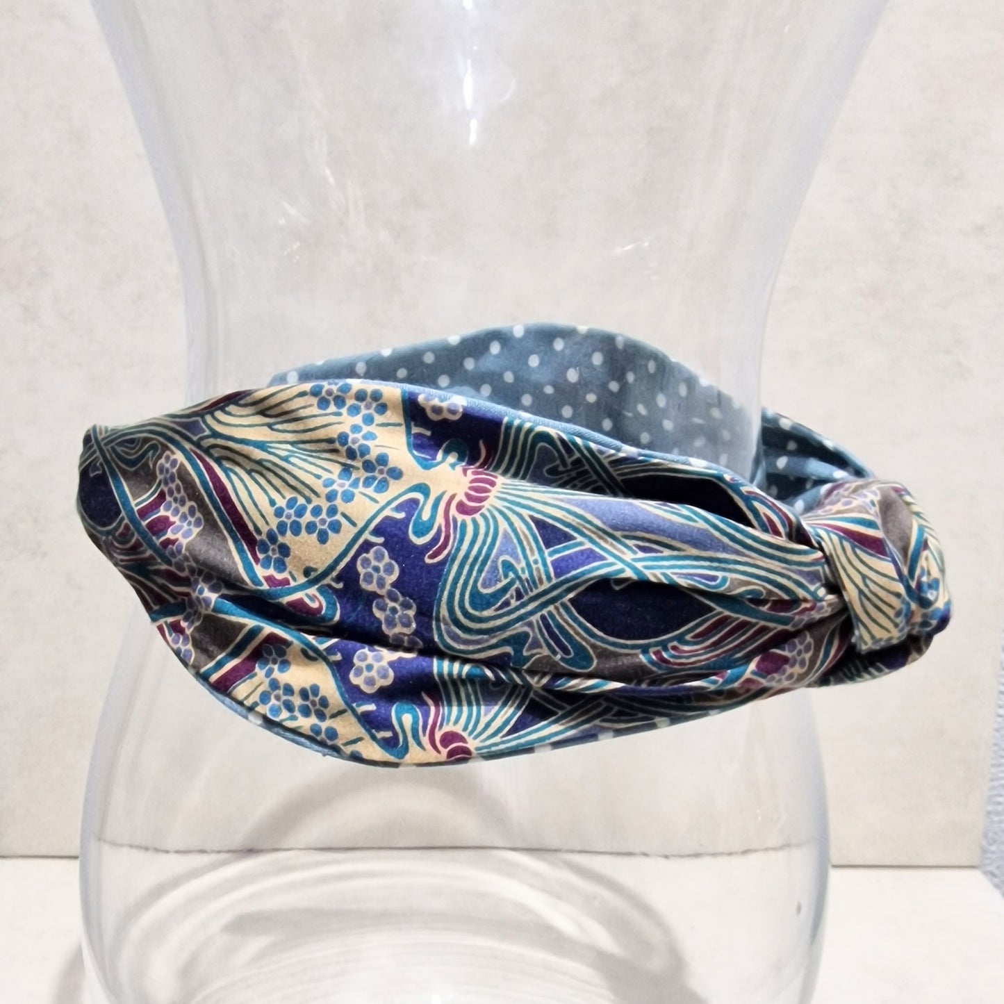 Hairband Liberty of London Ianthe Cotton Fabric Bespoke Top Knot Headband