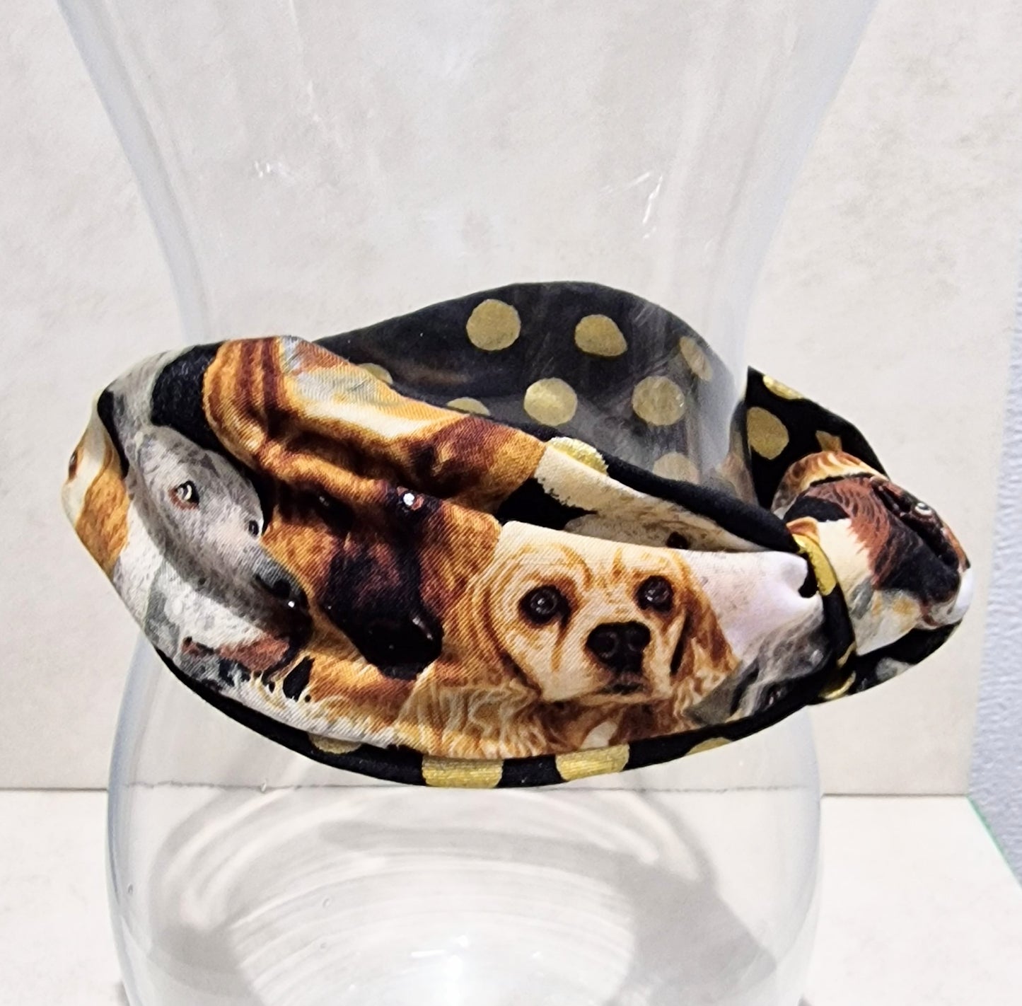 Hairband Dogs Cotton Fabric Bespoke Top Knot Headband