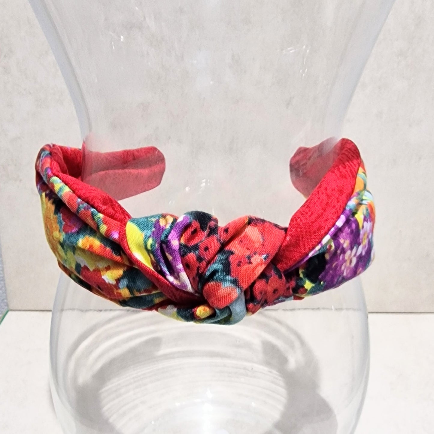 Hairband Sunflowers Tulips Cotton Fabric Bespoke Top Knot Headband