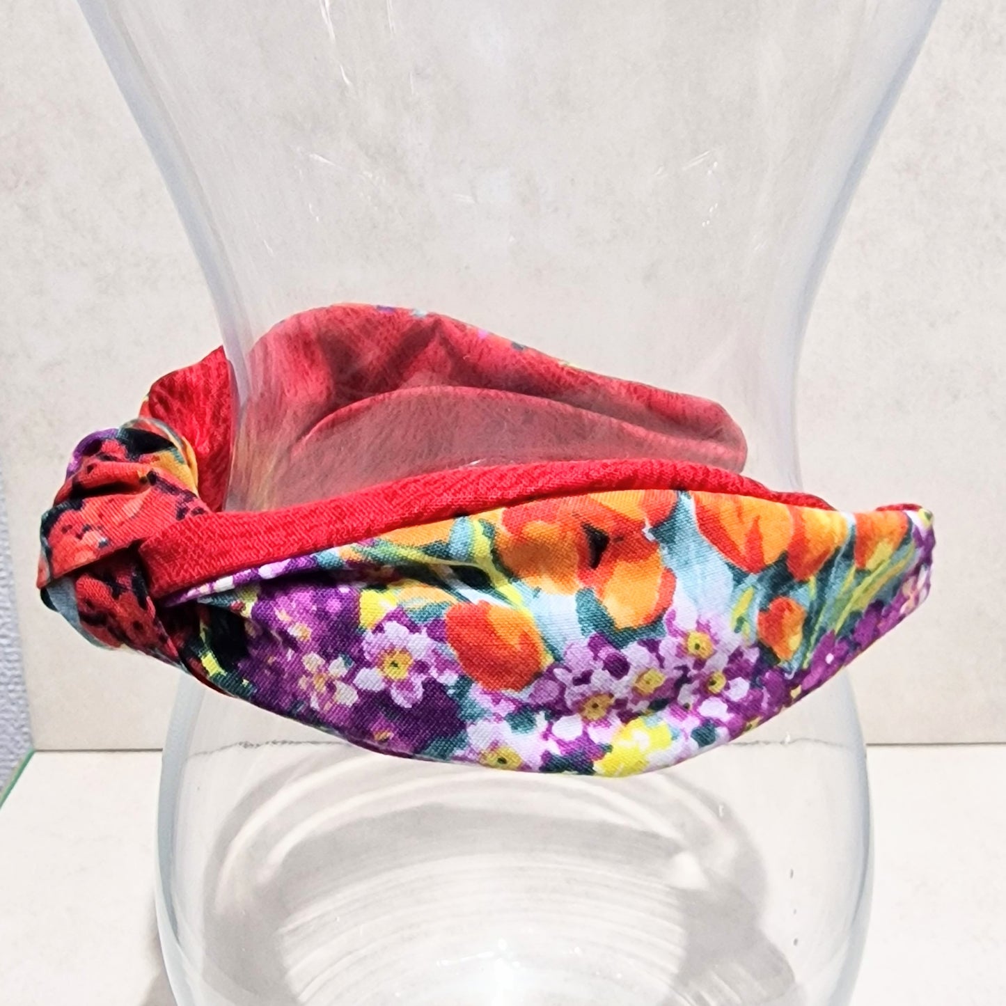 Hairband Sunflowers Tulips Cotton Fabric Bespoke Top Knot Headband