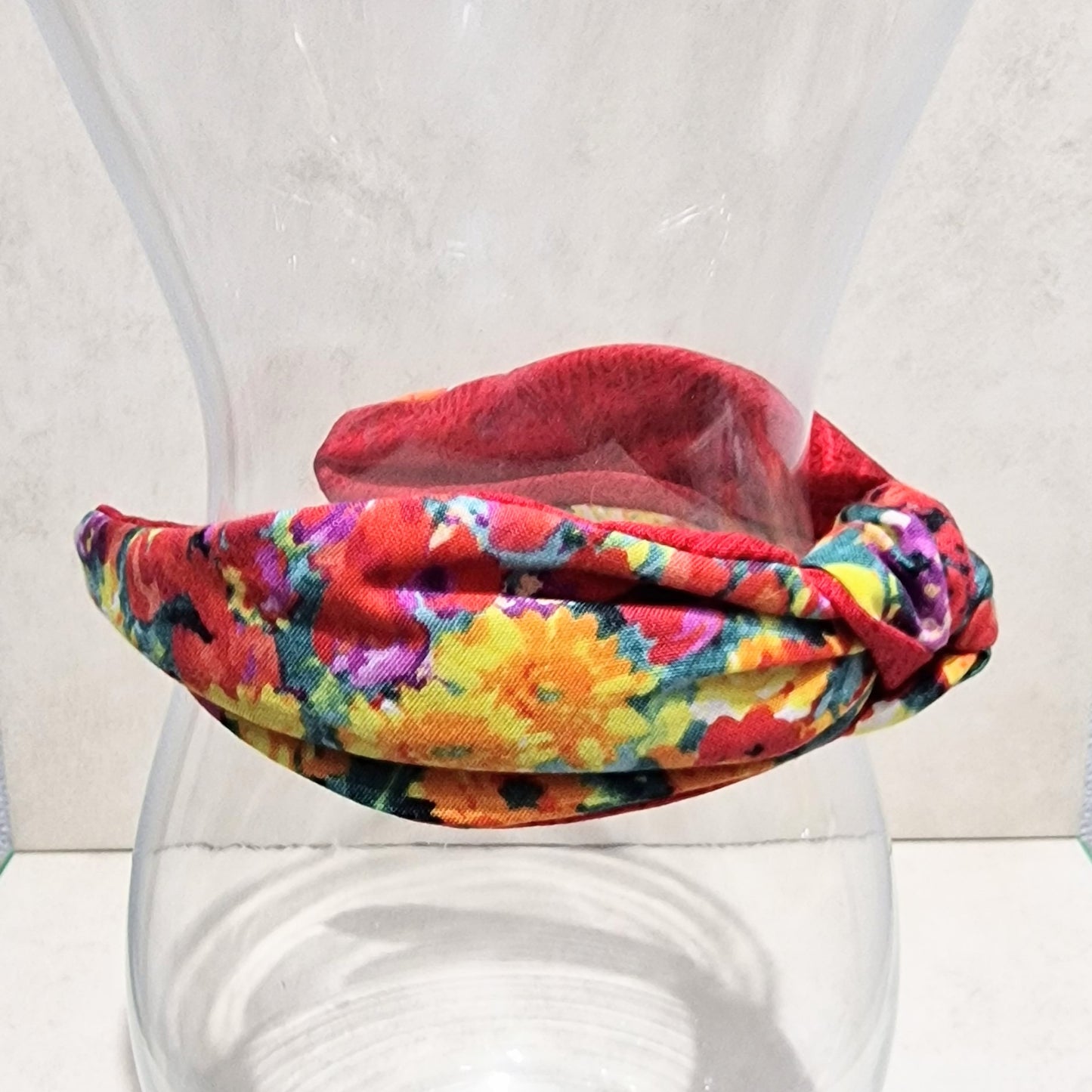 Hairband Sunflowers Tulips Cotton Fabric Bespoke Top Knot Headband