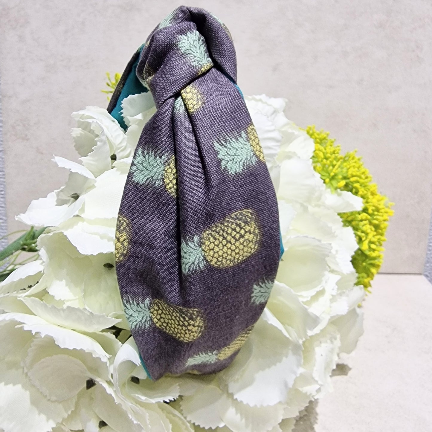 Hairband Pineapple Cotton Fabric Bespoke Top Knot Headband