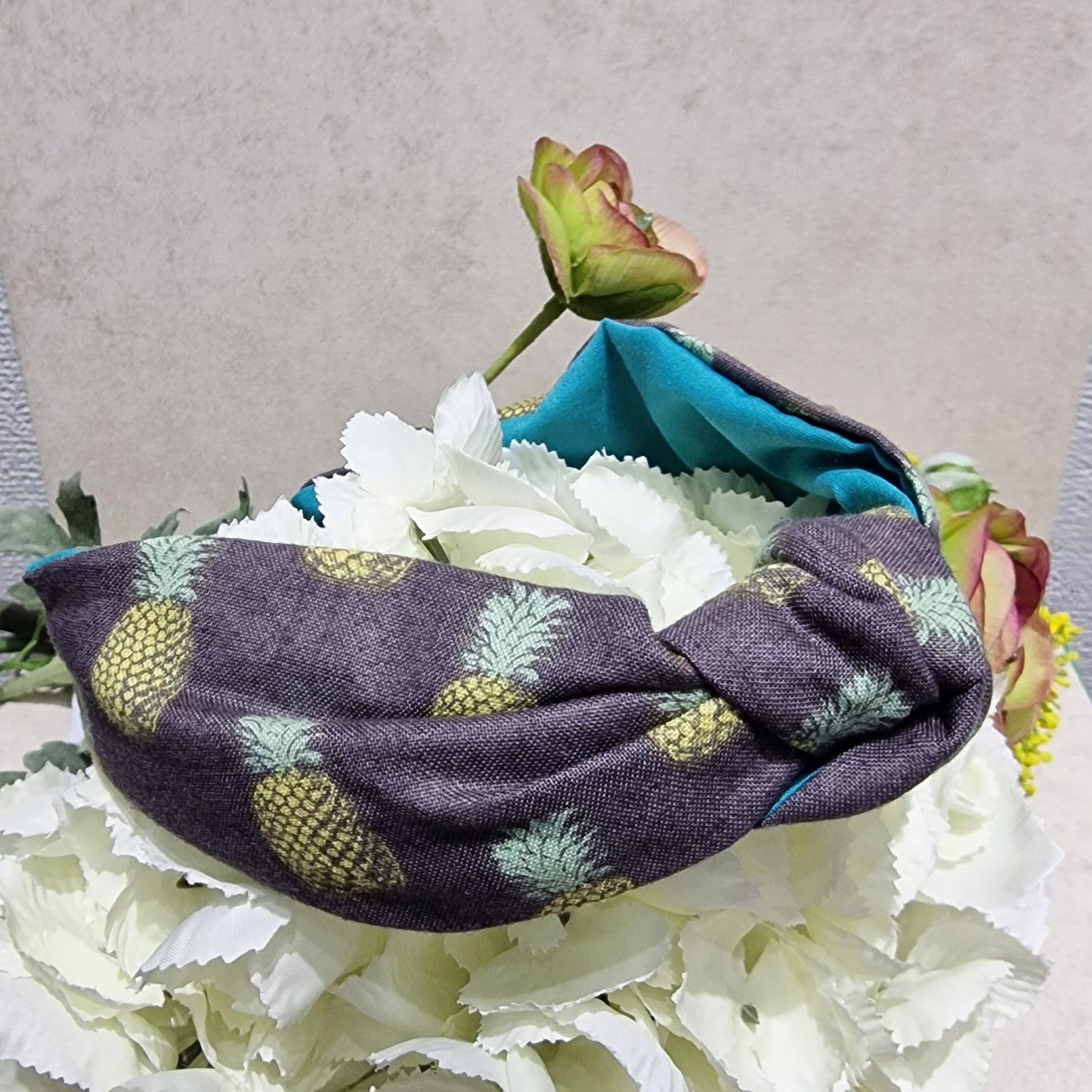 Hairband Pineapple Cotton Fabric Bespoke Top Knot Headband
