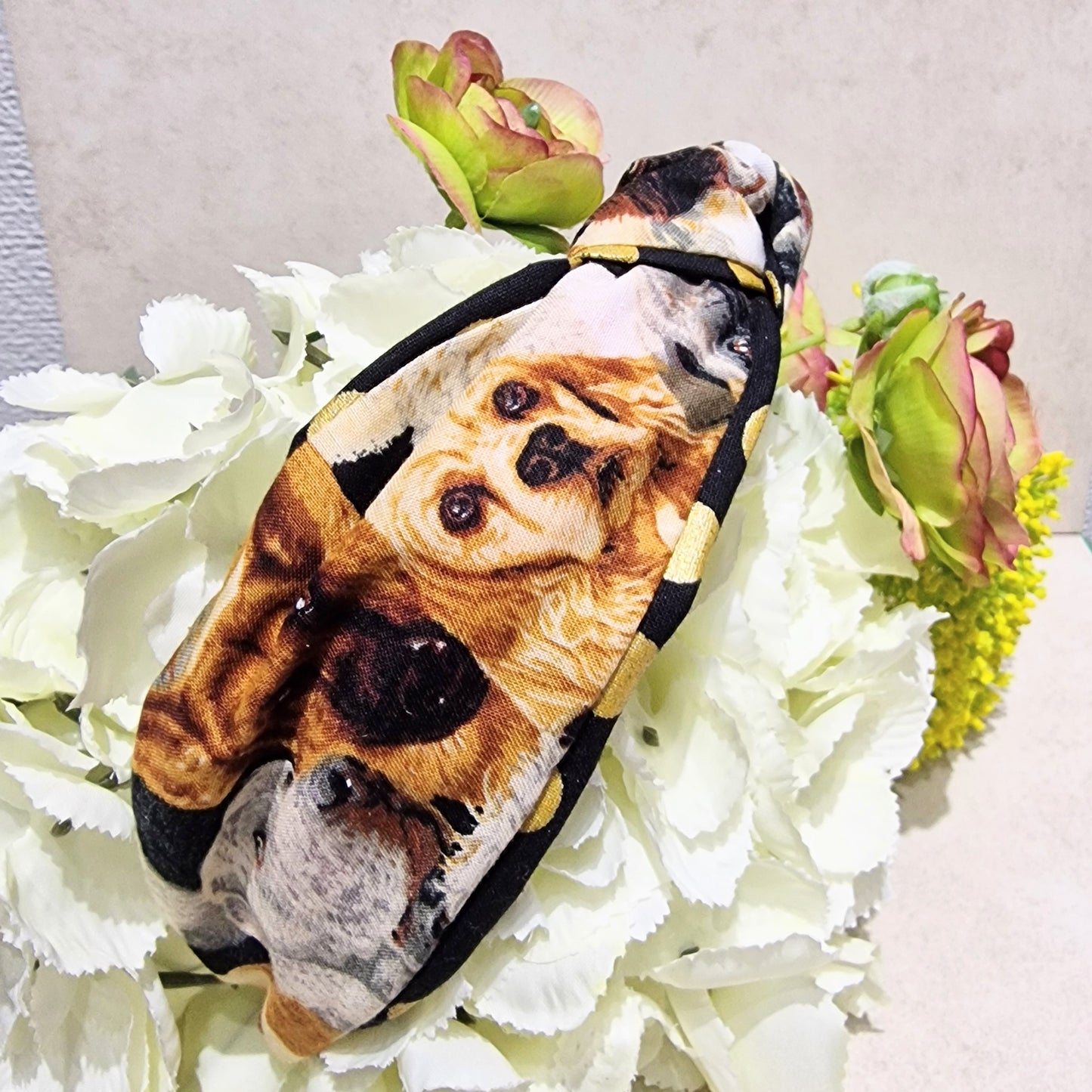 Hairband Dogs Cotton Fabric Bespoke Top Knot Headband