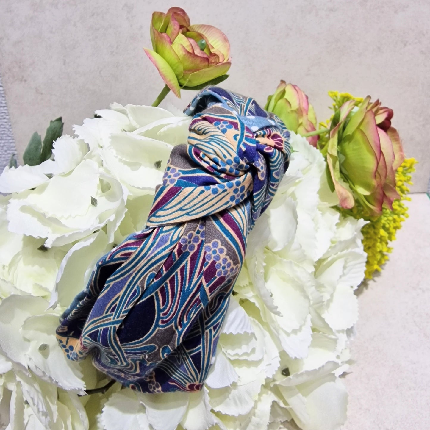 Hairband Liberty of London Ianthe Cotton Fabric Bespoke Top Knot Headband