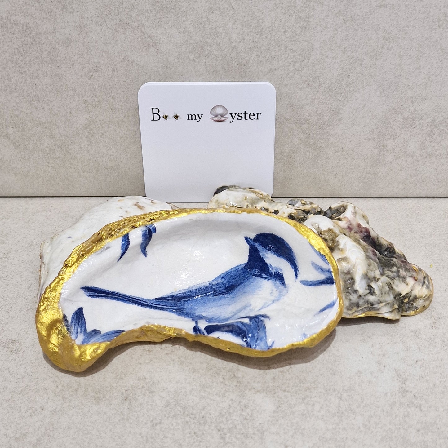 Wedgewood Blue Tit Oyster Shell Decorative Trinket Dish 12cm