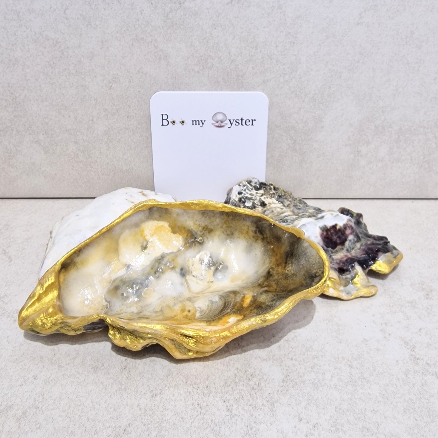 Natural Black Pearl Oyster Shell Decorative Trinket Dish 12cm
