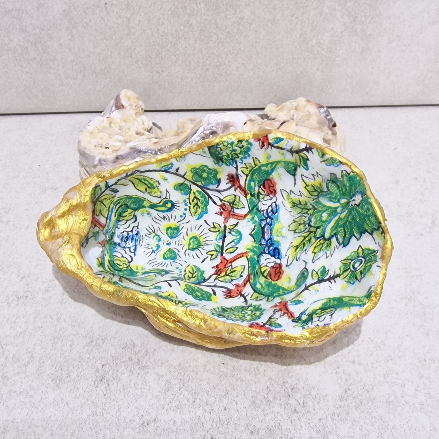 William Morris Green Oyster Shell Trinket Dish
