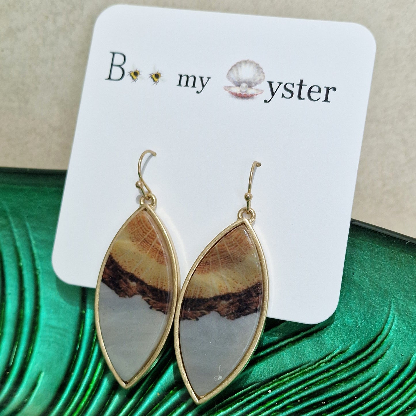Grey Long Acrylic Pierced Drop Fashion Earrings