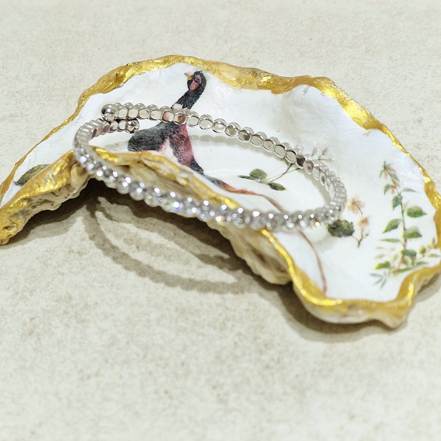 Pheasant Woodland Bird Oyster Shell Trinket Dish