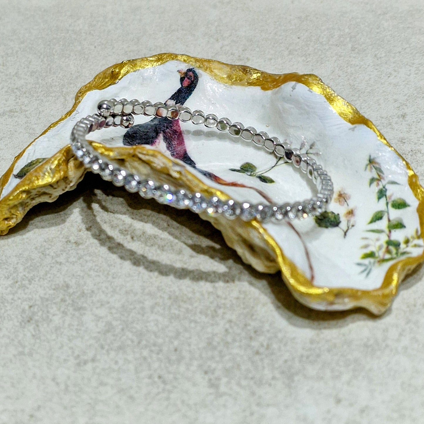 Pheasant Woodland Bird Oyster Shell Trinket Dish