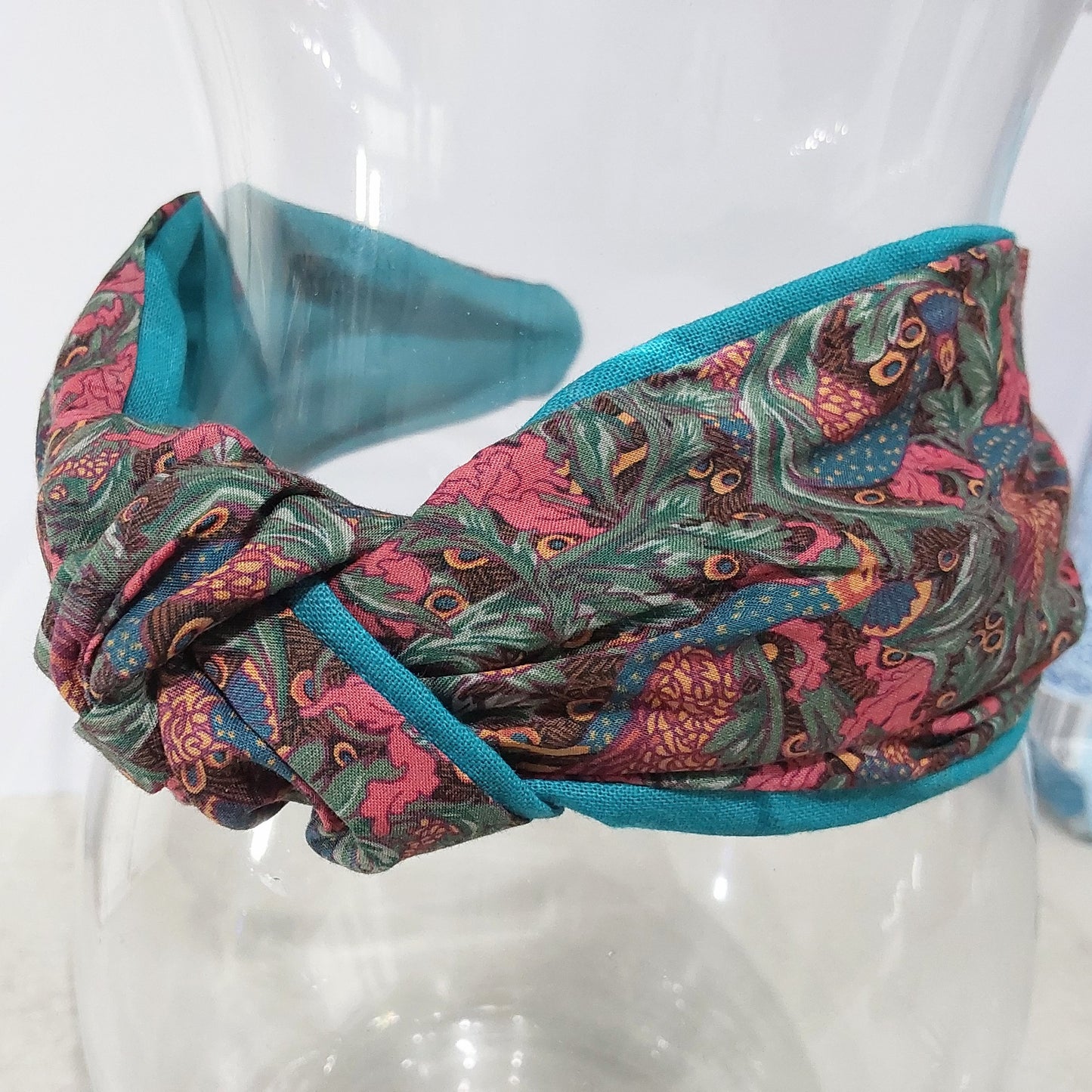 Hairband Liberty of London Eden Awakening Bird Cotton Fabric Bespoke Top Knot Headband