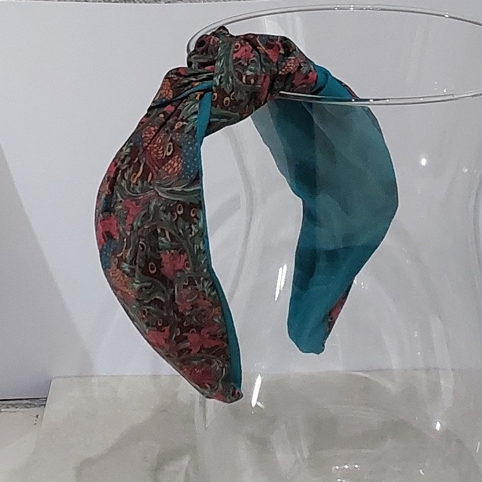 Hairband Liberty of London Eden Awakening Bird Cotton Fabric Bespoke Top Knot Headband