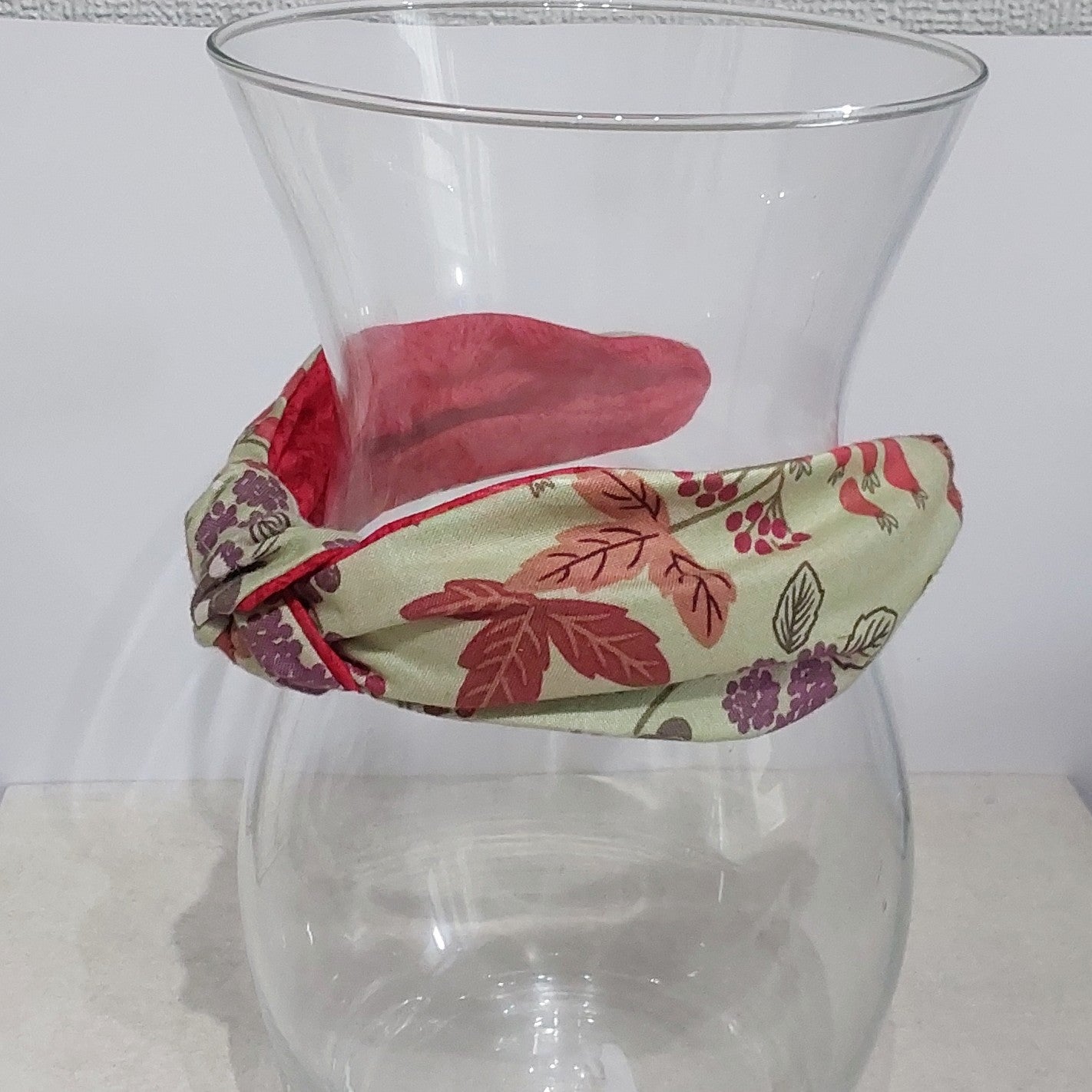 Hairband Autumn Leaves Berries Cotton Fabric Bespoke Top Knot Headband