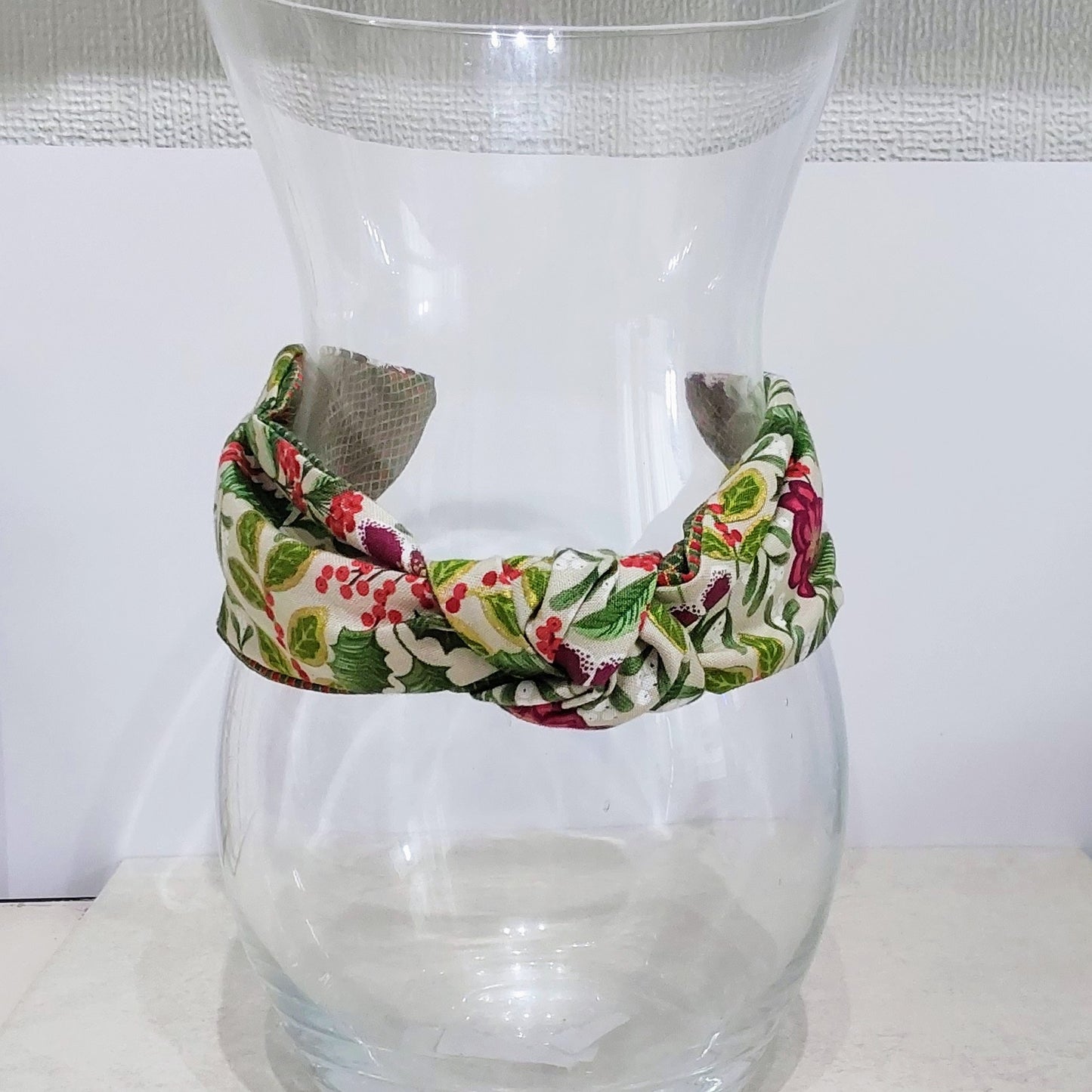 Hairband Poinsettia Berry Holly Cotton Fabric Bespoke Top Knot Headband