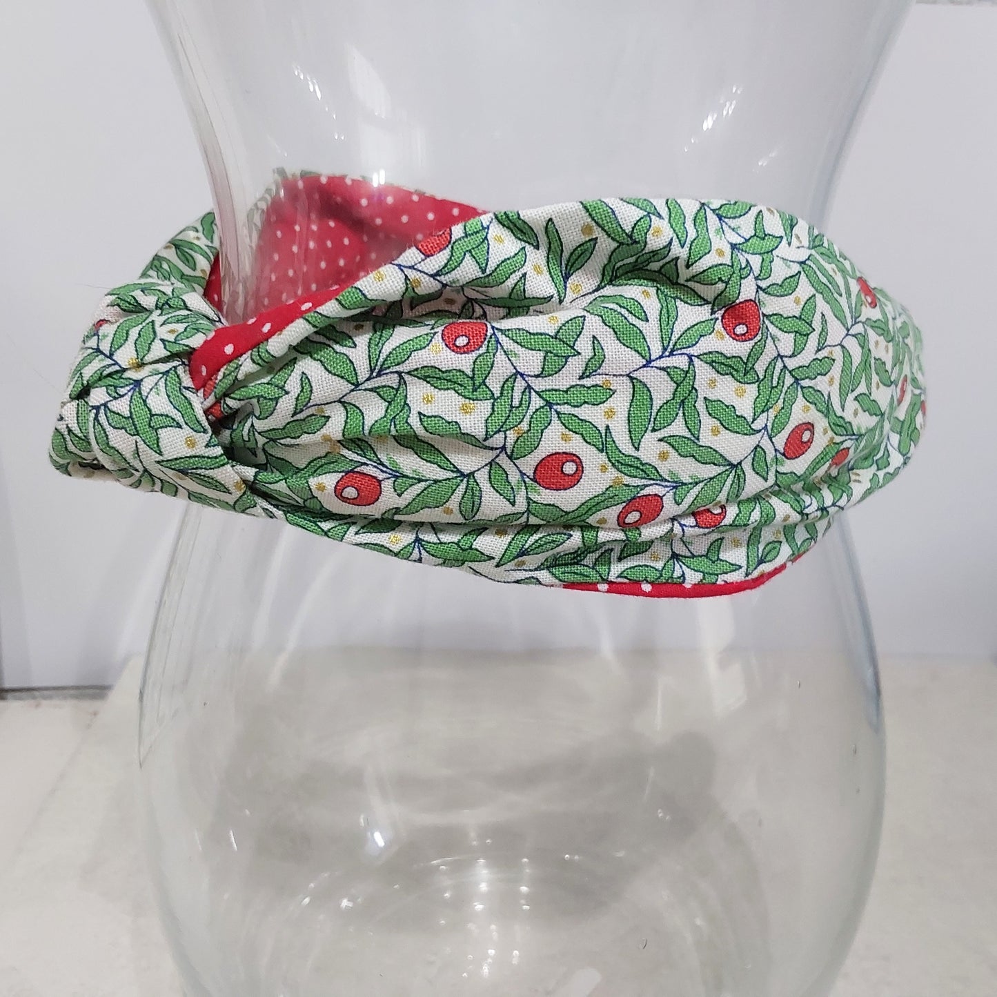 Hairband Liberty of London Christmas Berries Cotton Fabric Bespoke Top Knot Headband
