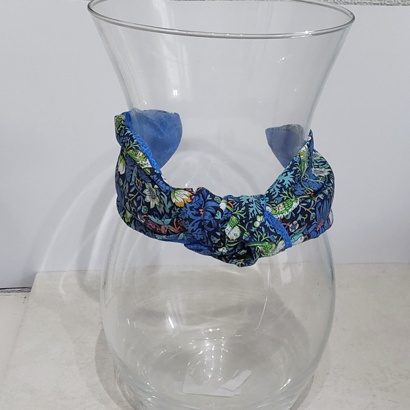 Liberty of London Hairband Strawberry Thief Tana Lawn BLue Cotton Fabric Top Knot Headband