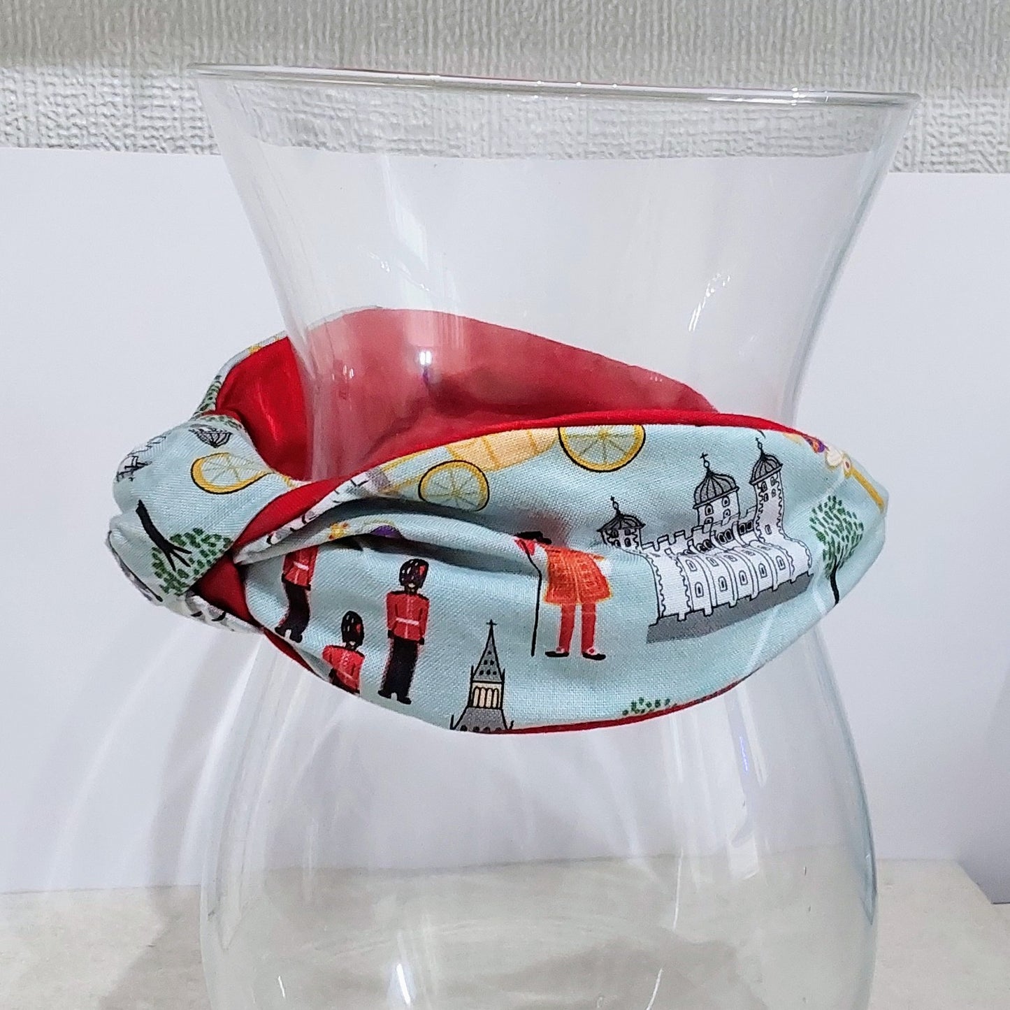 Hairband London Crown Beefeater Cotton Fabric Bespoke Top Knot Headband