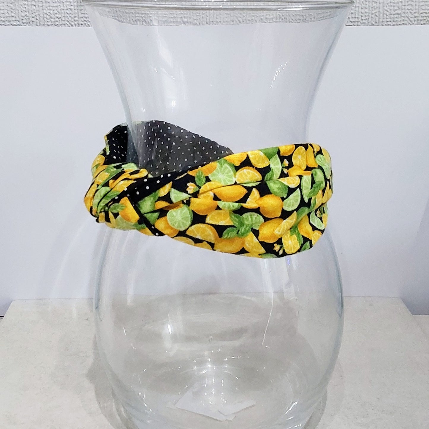 Hairband Lemon & Lime Cotton Fabric Bespoke Top Knot Headband