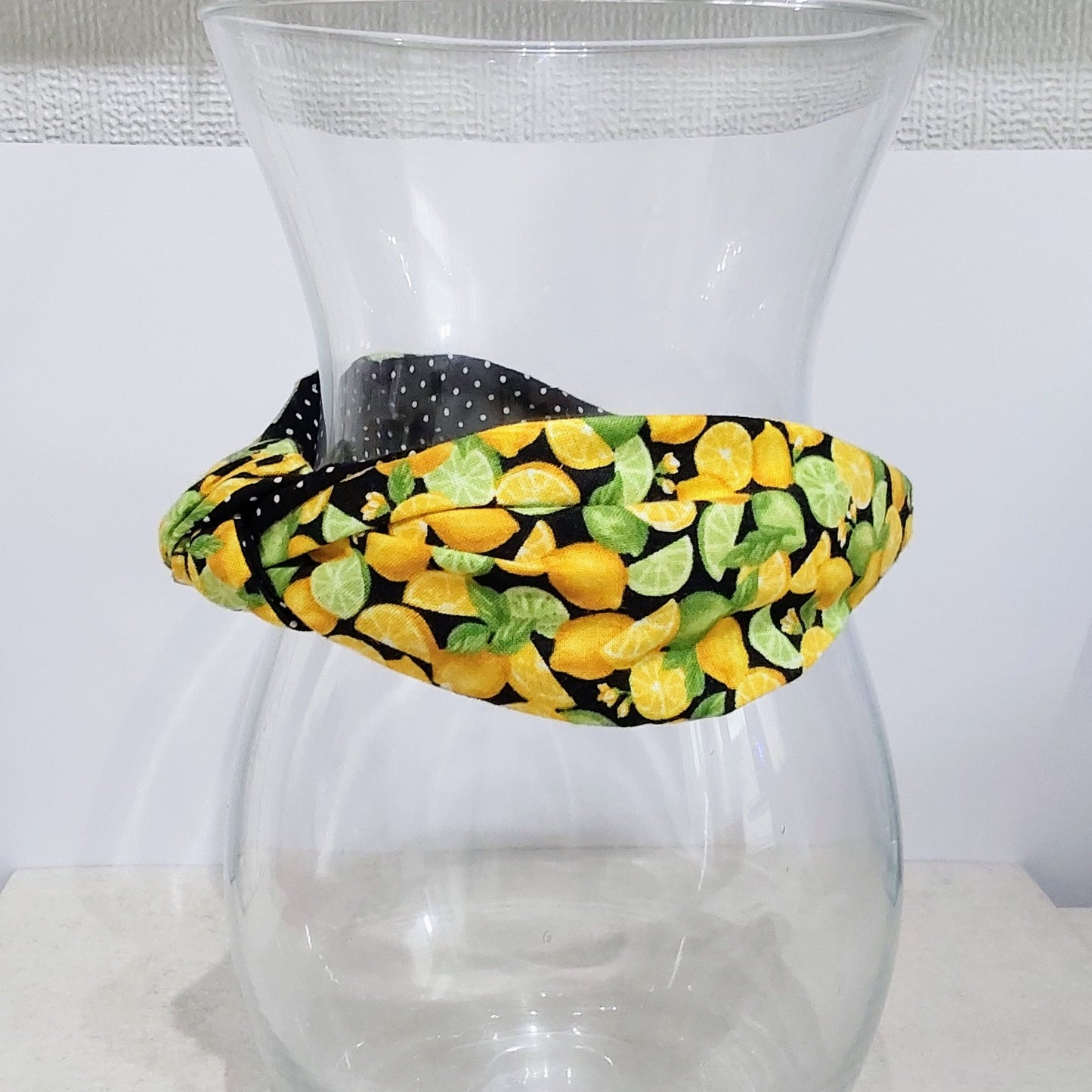 Hairband Lemon & Lime Cotton Fabric Bespoke Top Knot Headband